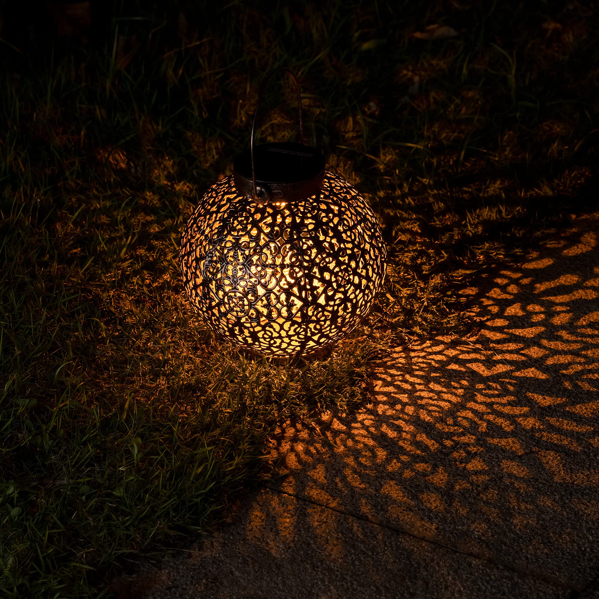 navaris-lighting-solarlaterne-16cm-metall-bronze-orientalisch image 3