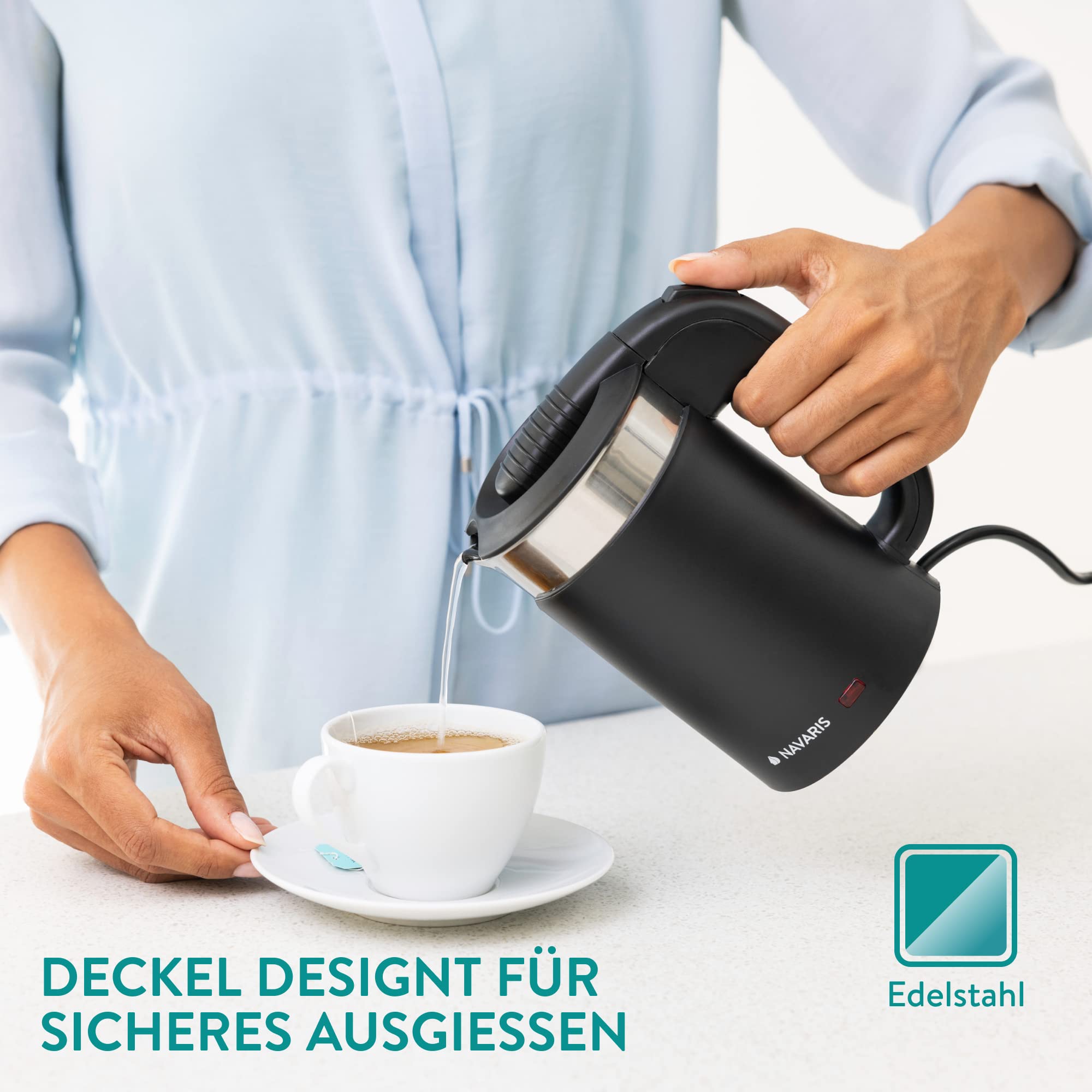 navaris-reisewasserkocher-0-5-l-schwarz-1100-w-mit-bechern image 7