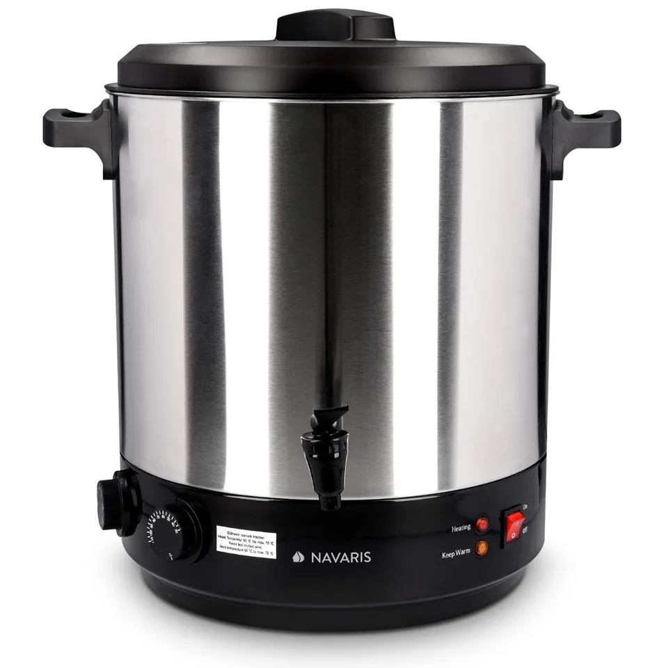navaris-kitchen-gl-hweinkocher-einkochautomat-27l-silber-zapfhahn image 1