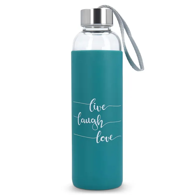 navaris-glasflasche-550ml-trinkflasche-petrol-bpa-frei image 1