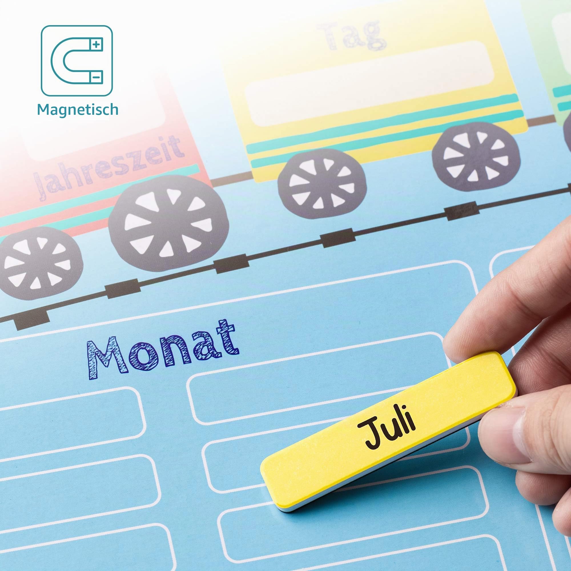 navaris-kitchen-kinderkalender-magnettafel-blau-deutsch-magnetisch image 3