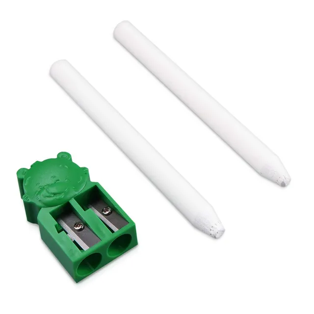 navaris-living-kreidestifte-wei-2er-set-mit-spitzer-abwischbar image 1