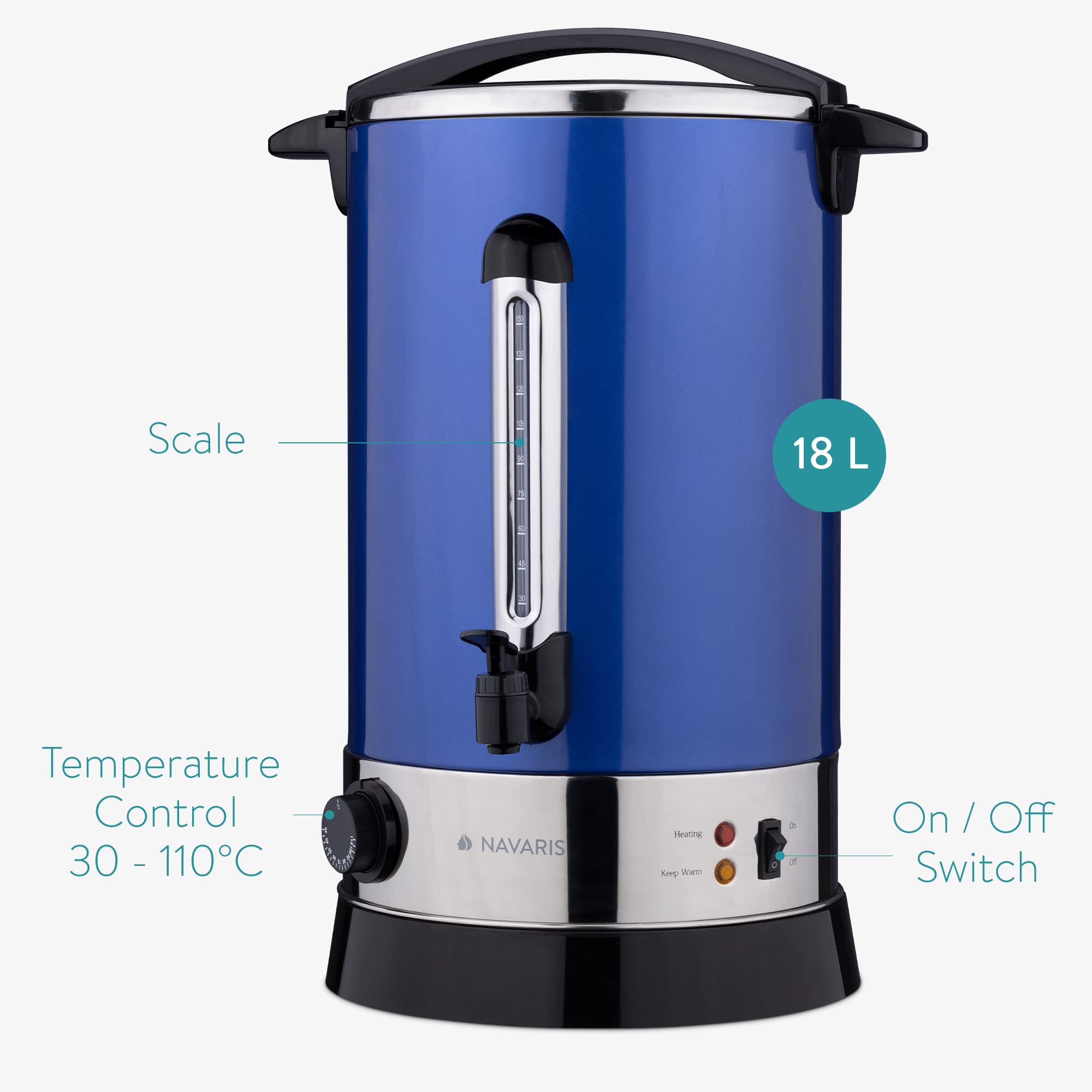 navaris-gl-hweinkocher-18l-hei-wasserspender-edelstahl-blau image 3