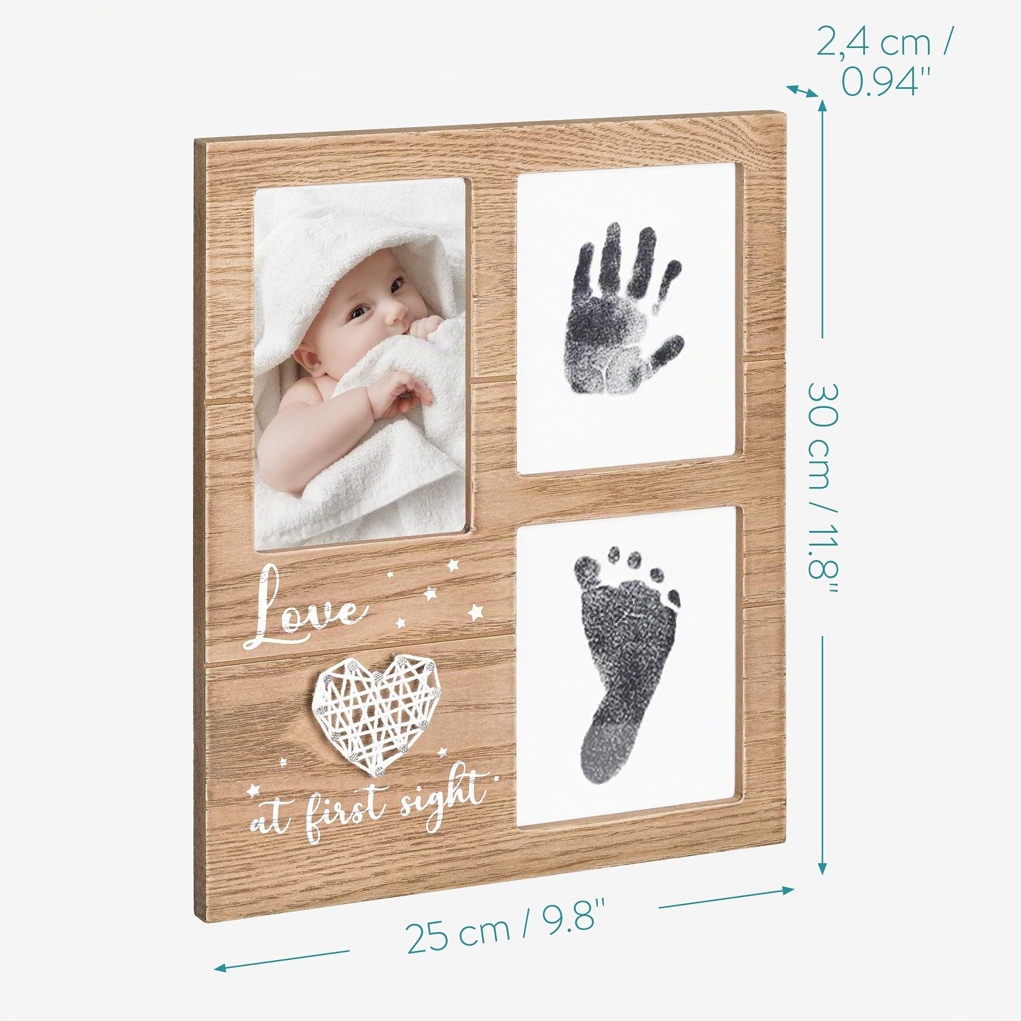 navaris-baby-bilderrahmen-handabdruck-fu-abdruck-set-wei image 4