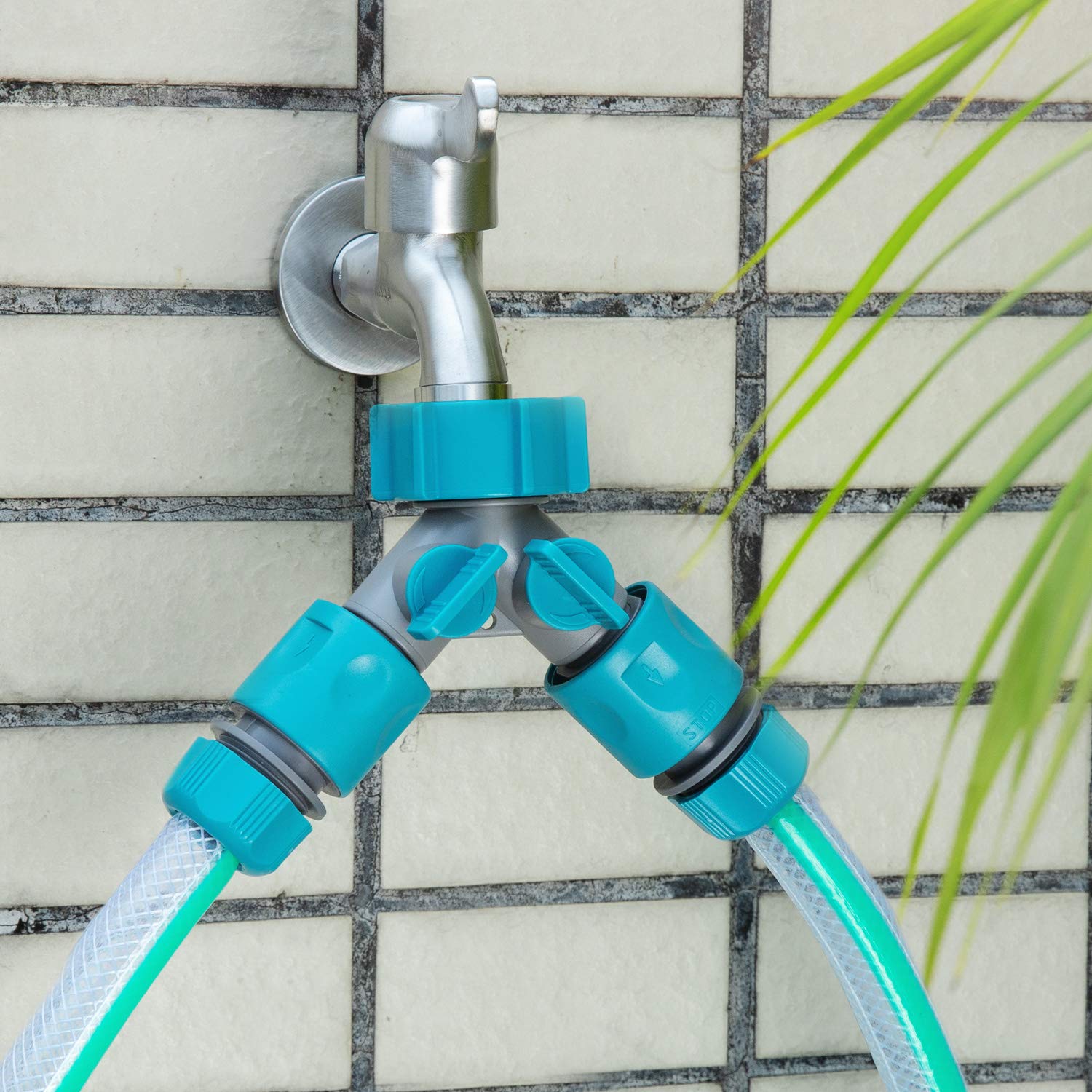 navaris-garden-2-wege-verteiler-wasserverteiler-absperrventil image 2