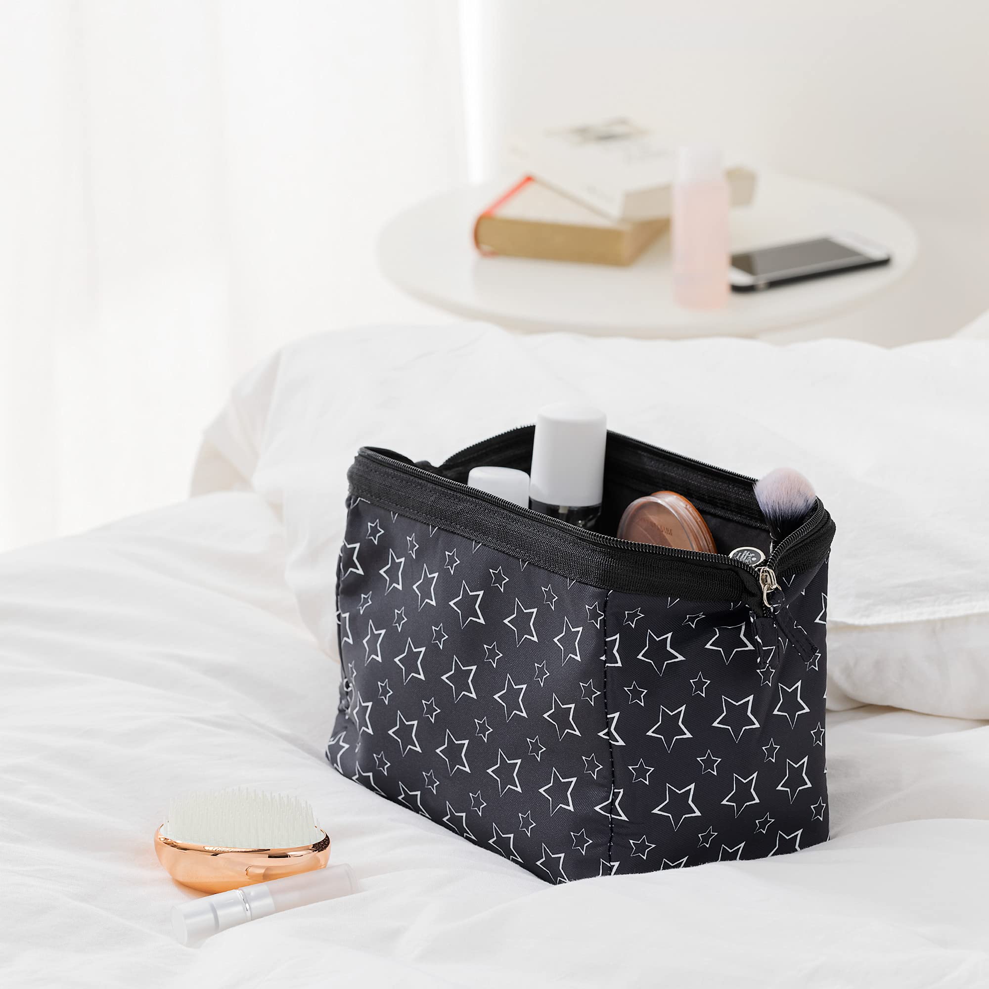 navaris-beauty-kosmetiktasche-sterne-kulturtasche-28x18x10-cm image 2