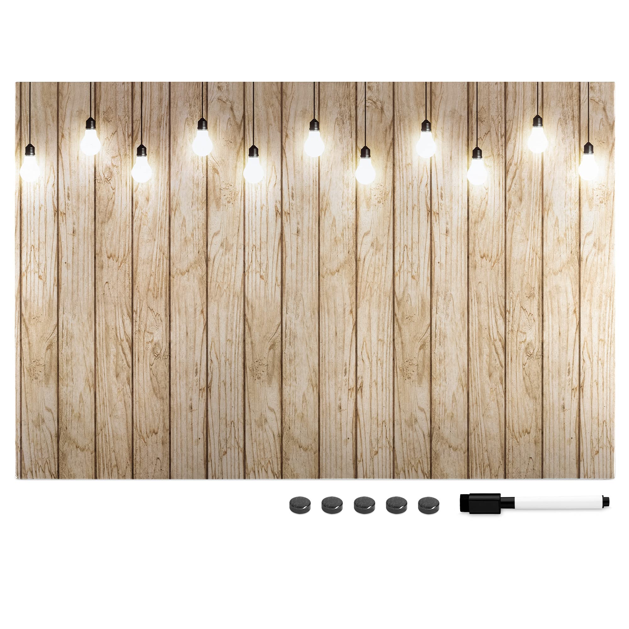 navaris-magnettafel-memoboard-60x40-magnetpinnwand-holzbalken image 5