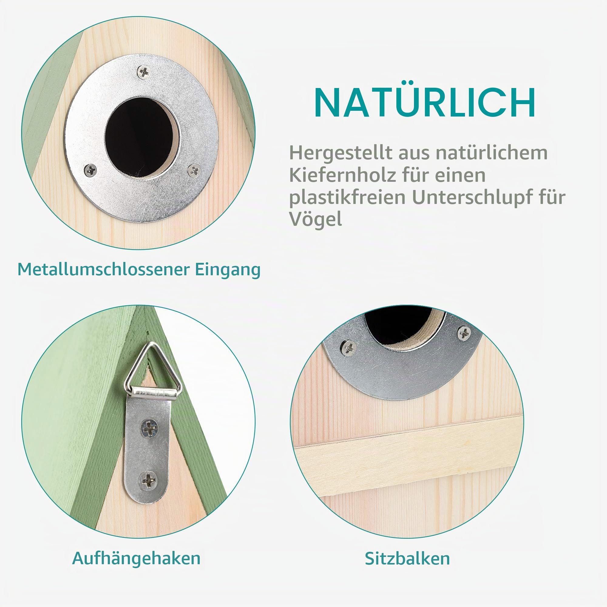 navaris-garden-vogelhaus-holz-nistkasten-singv-gel-einflugloch image 3