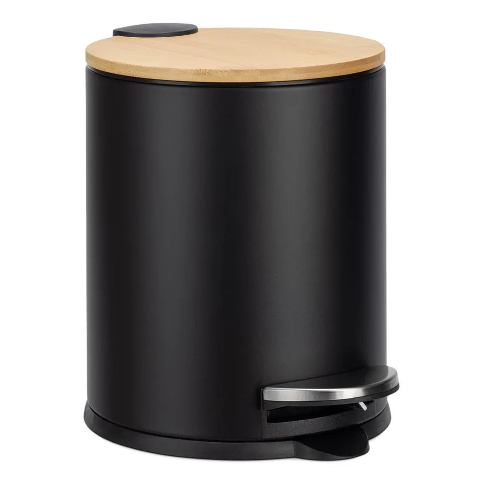 navaris-beauty-5l-m-lleimer-bambus-schwarz-treteimer image 1