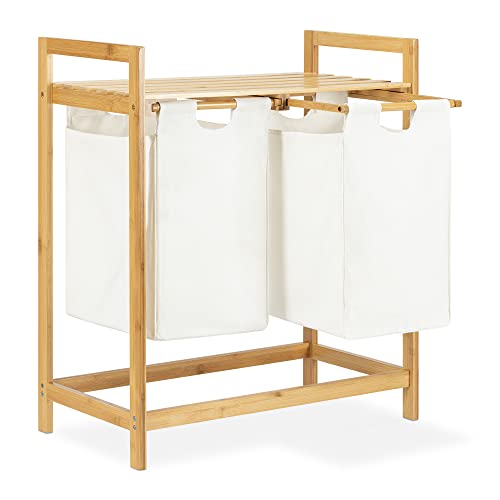 navaris-living-w-schekorb-bambus-doppel-2-f-cher-mit-ablage image 7