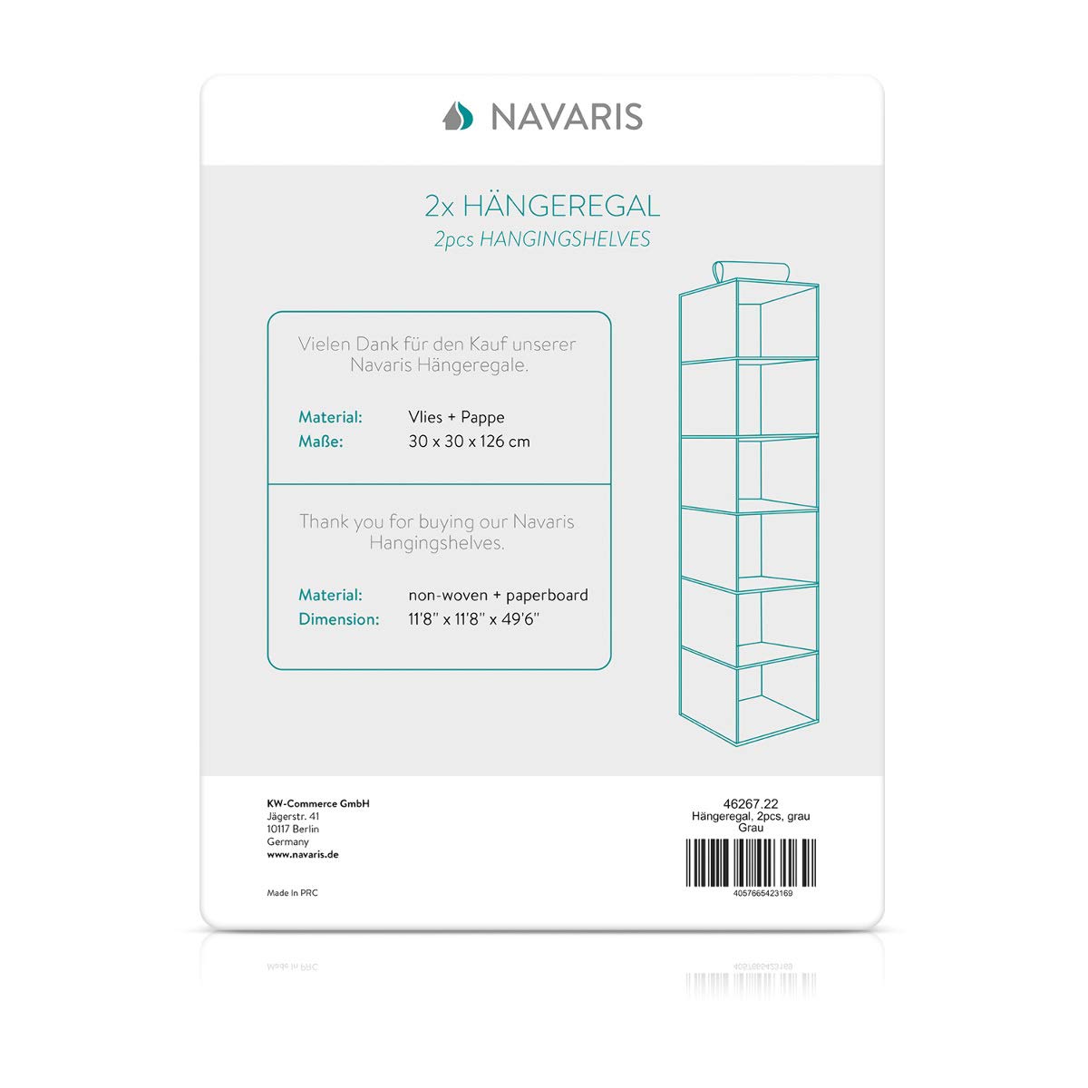 navaris-living-stoffregal-grau-2er-set-6-f-cher-h-ngeaufbewahrung image 6
