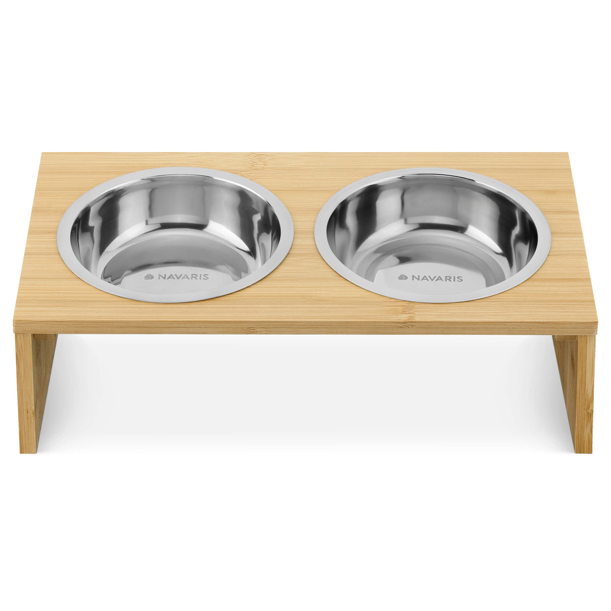 navaris-animals-futterstation-futternapf-edelstahl-bambus-2x400ml image 6