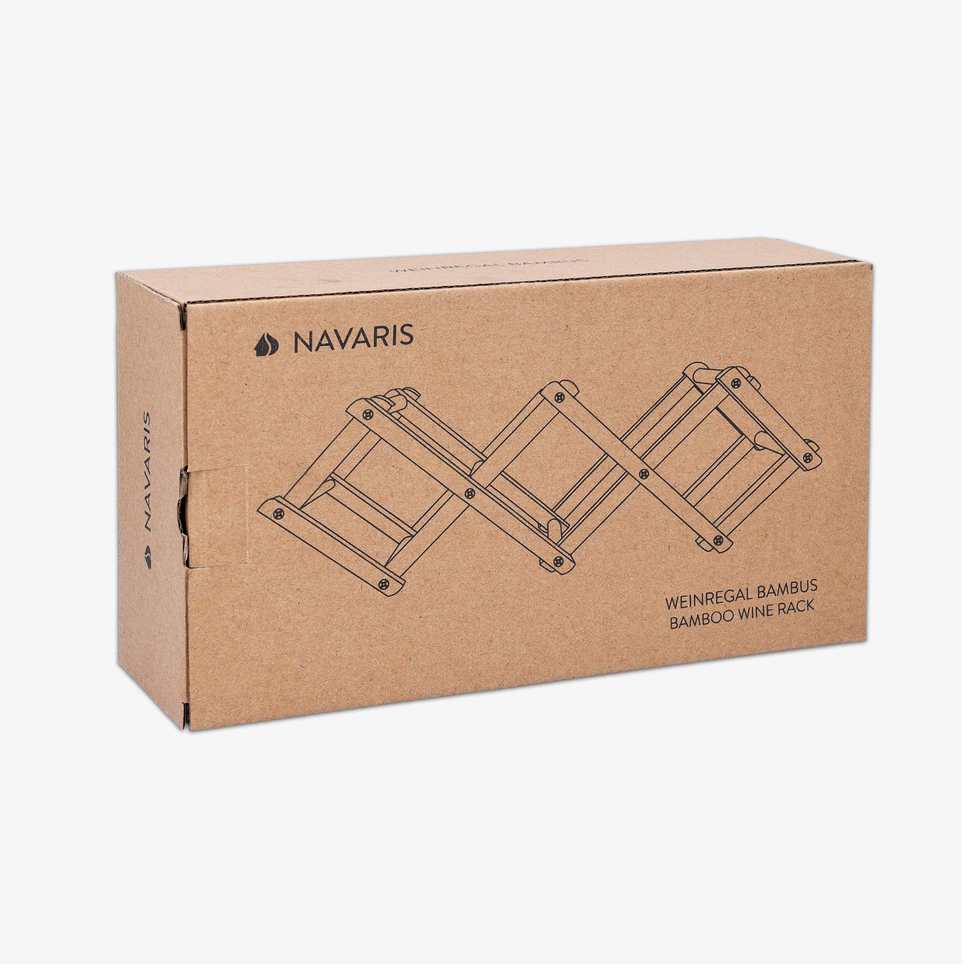 navaris-kitchen-weinregal-bambus-flaschenregal-45-cm-faltbar image 7