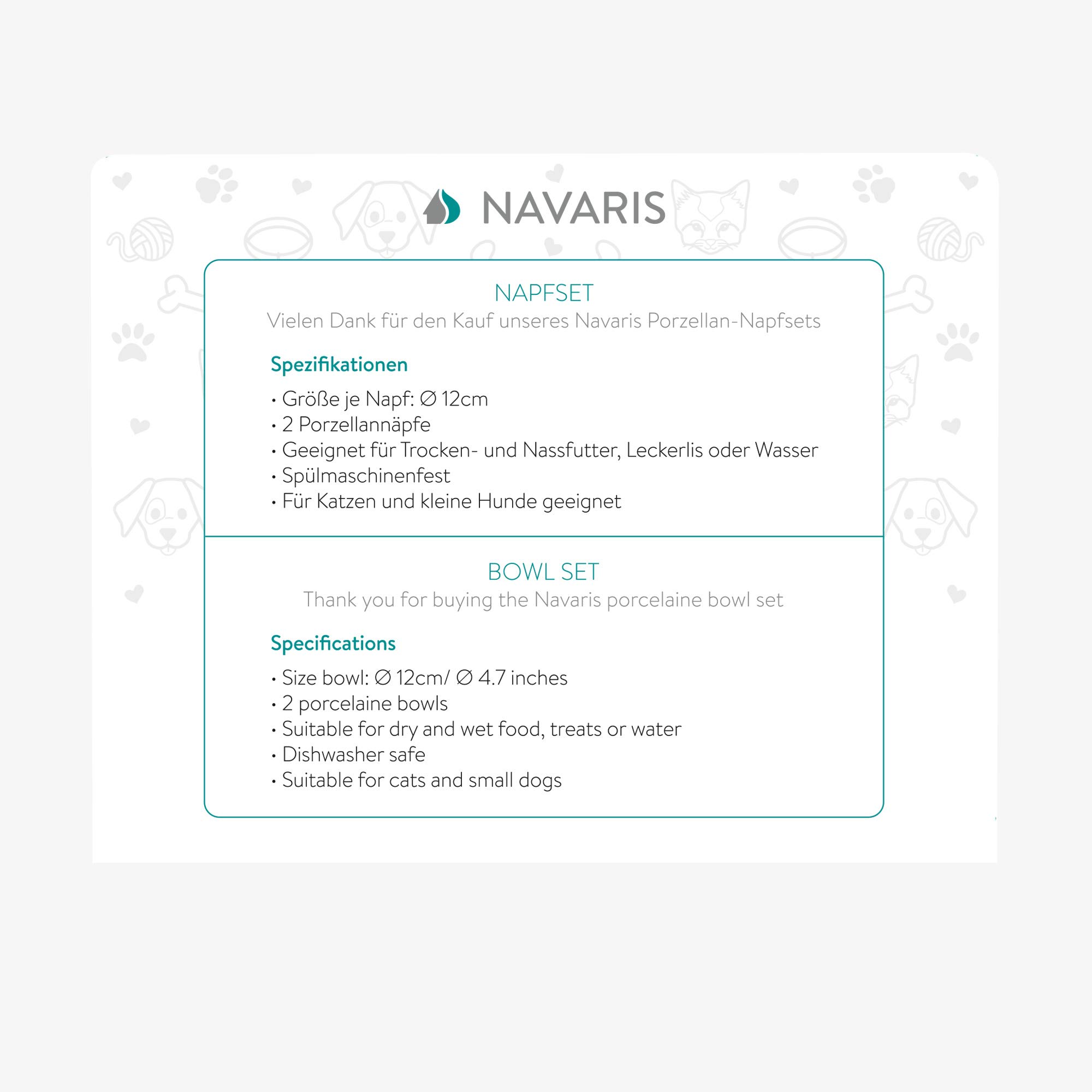 navaris-animals-futternapf-keramik-2er-set-12-cm-mit-print image 7