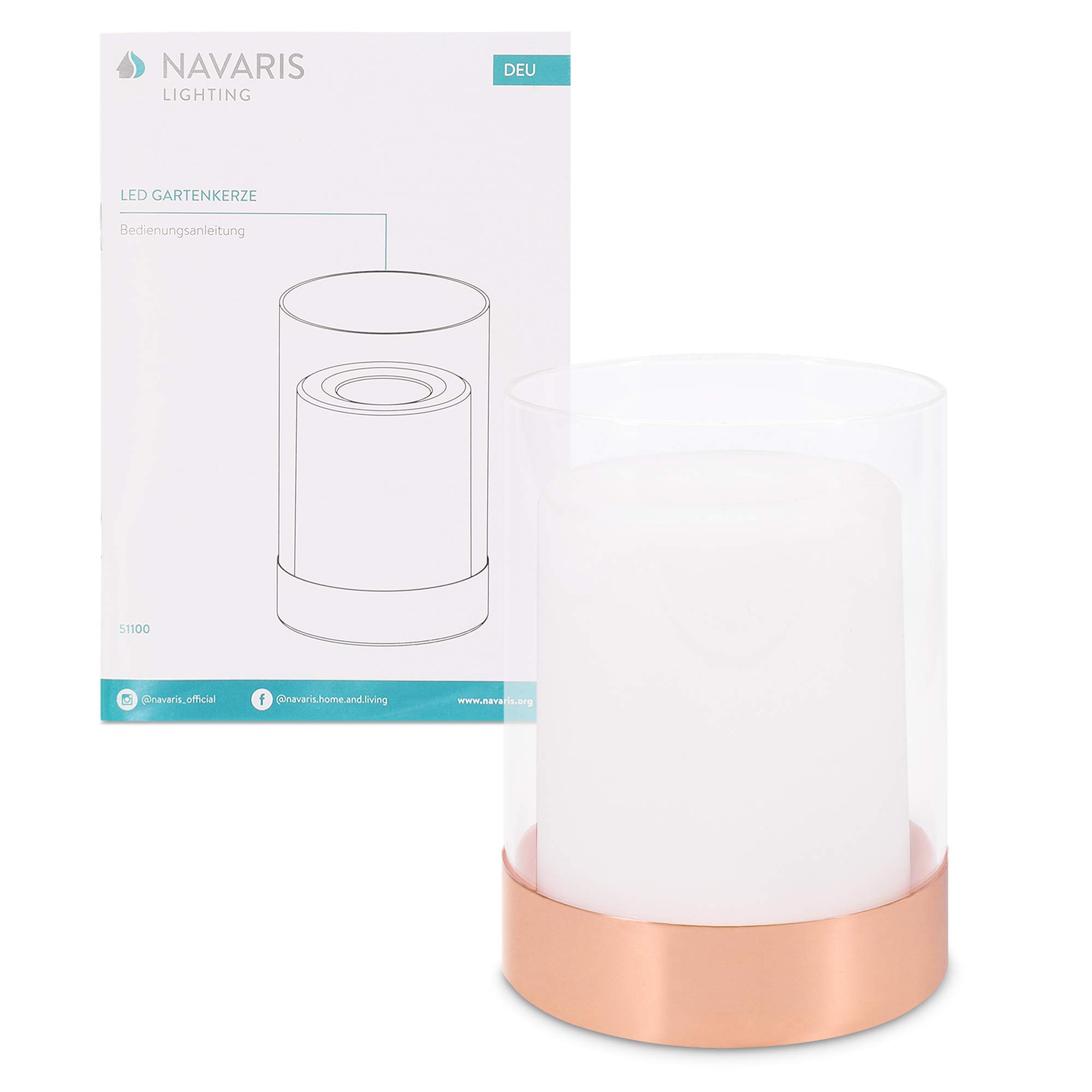 navaris-solar-gartenkerzen-2er-set-led-flackereffekt-ip44 image 7