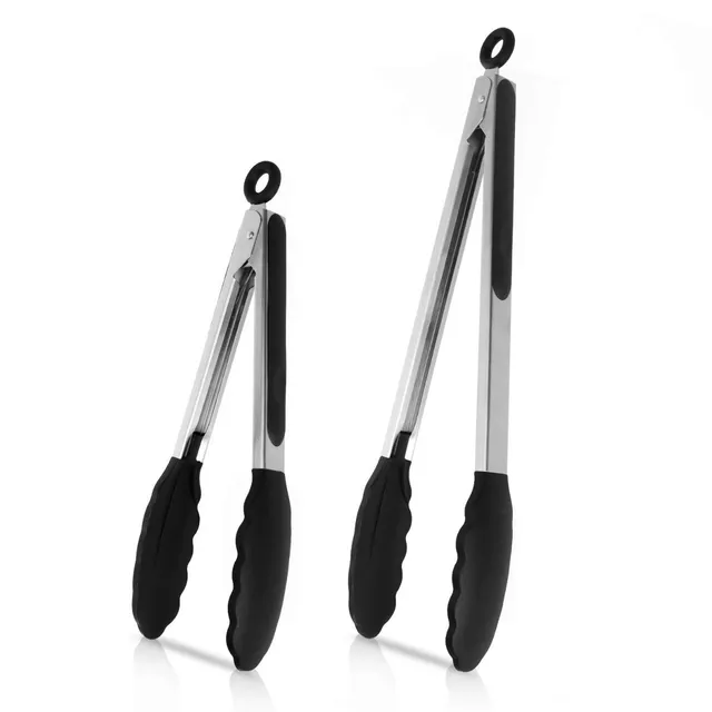 navaris-kitchen-k-chenzange-edelstahl-23-30cm-silikon-schwarz image 1