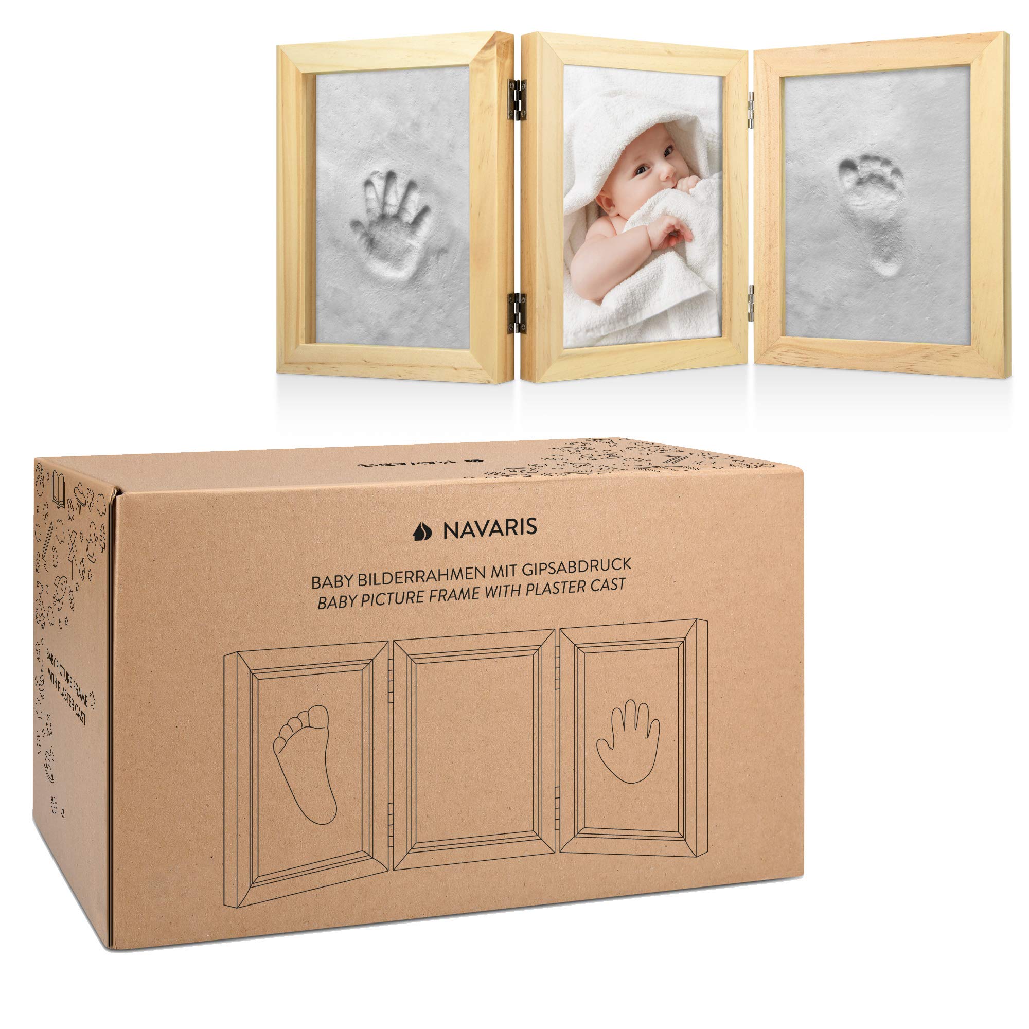 navaris-baby-bilderrahmen-gipsabdruck-kiefer-220x170-mm image 7