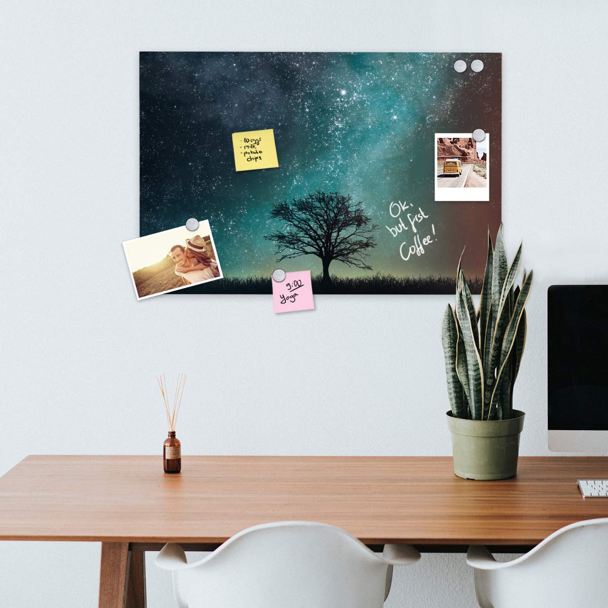 navaris-magnettafel-60x40-cm-memoboard-starry-sky-tree image 2