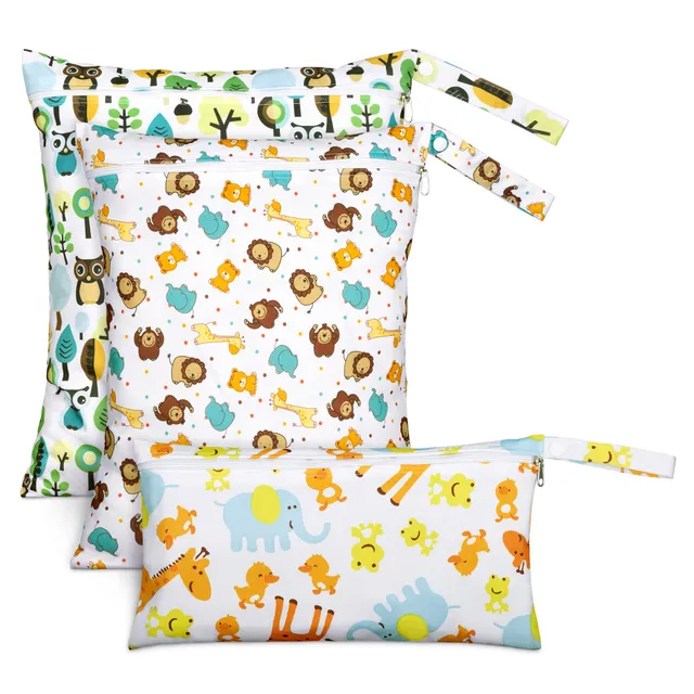 navaris-children-nasstasche-wetbag-3er-tiermotive-waschbar image 1