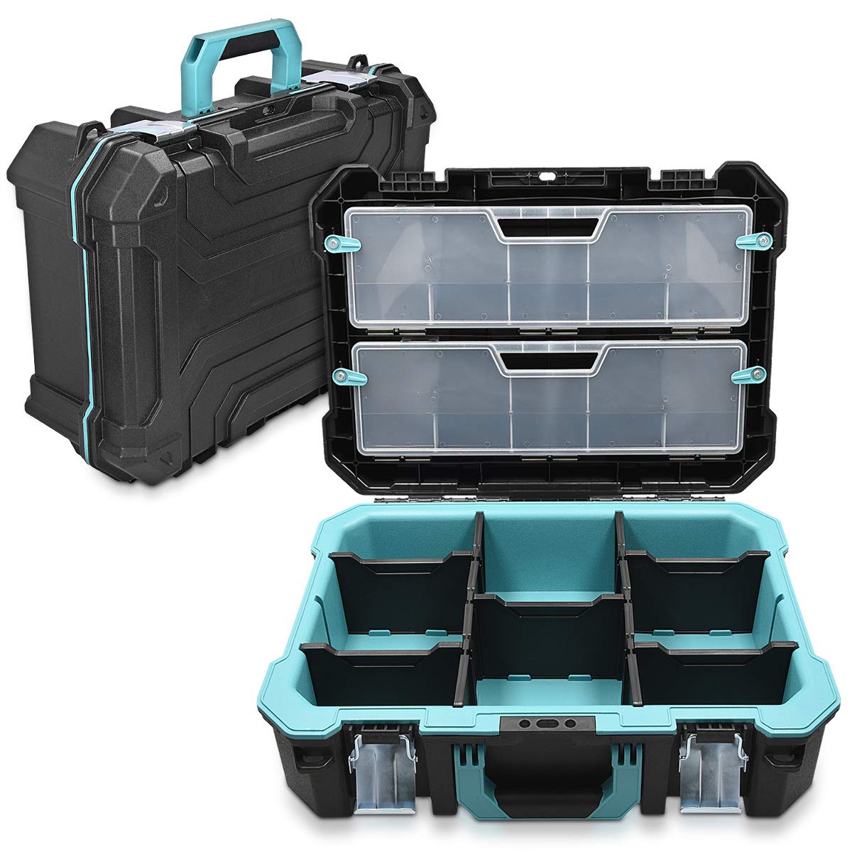 navaris-werkzeugkoffer-leer-20-5-zoll-kunststoff-organizer image 1