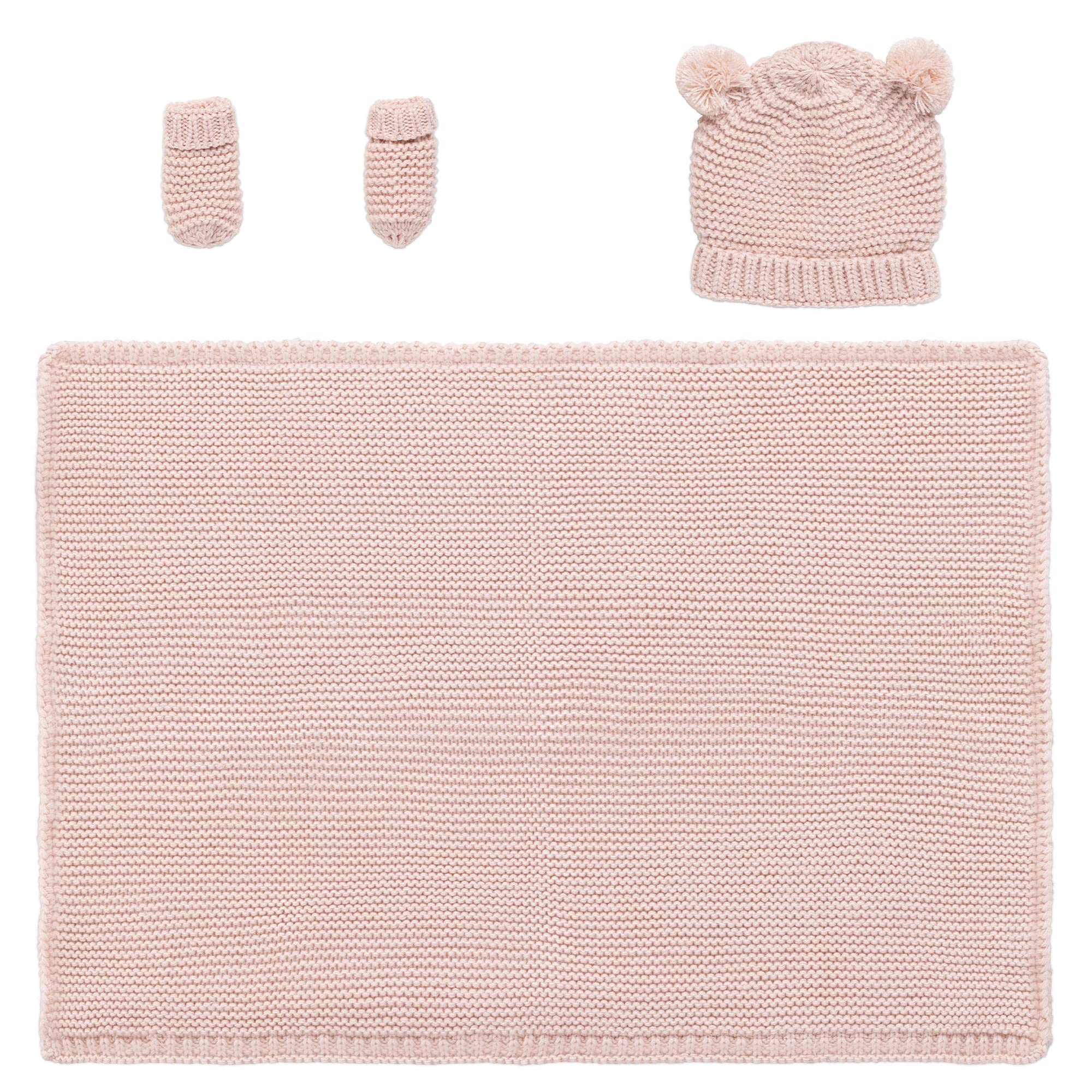 navaris-baby-geschenkset-strickdecke-mit-m-tze-wei-hellbraun image 5