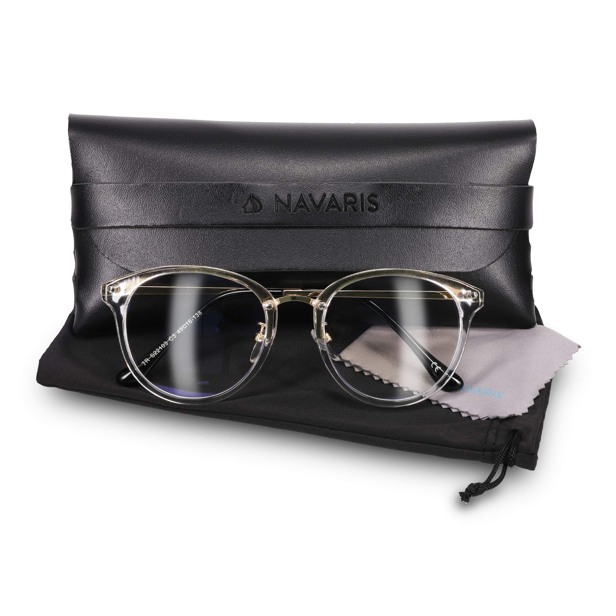navaris-retro-brille-ohne-st-rke-nerdbrille-vintage-gold image 4