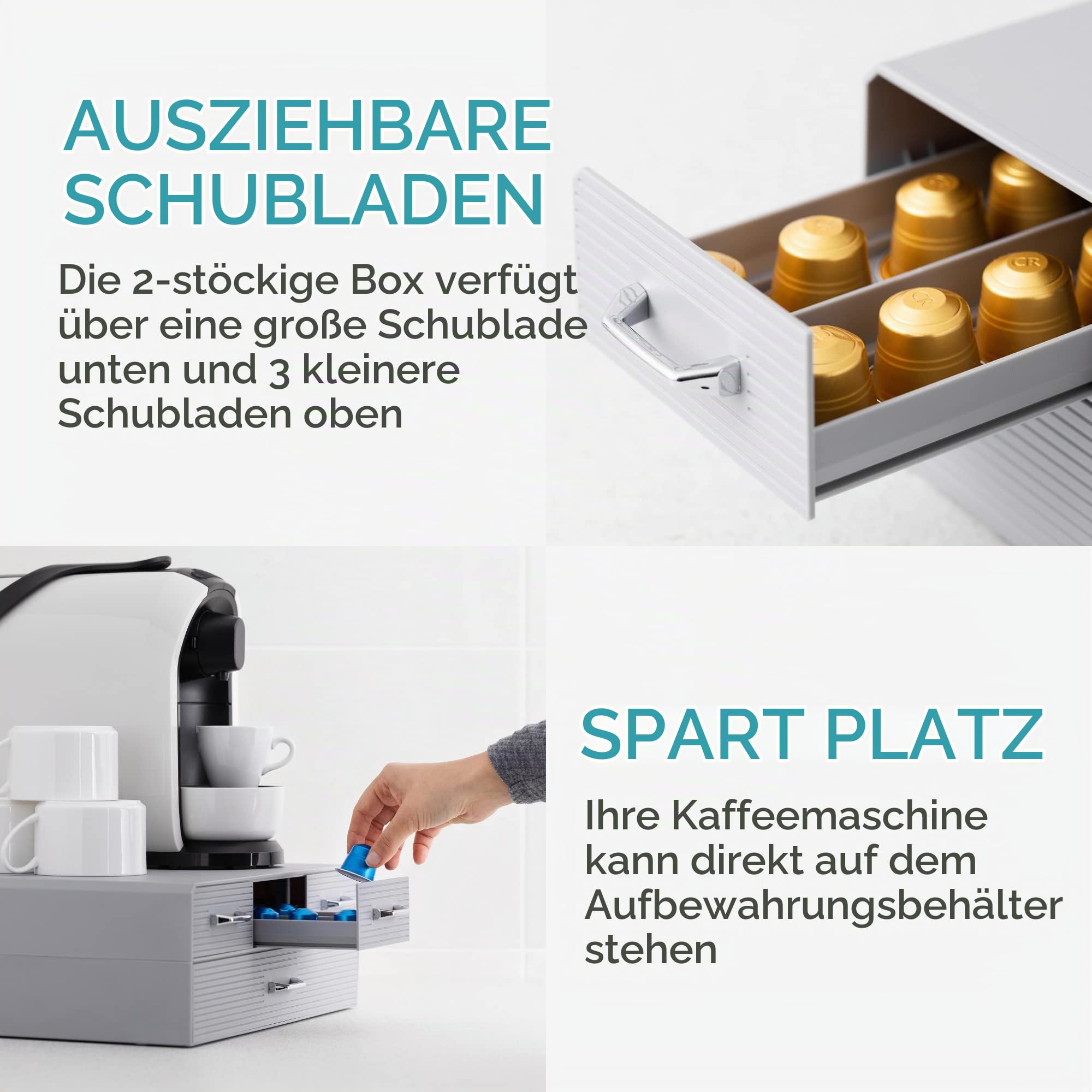 navaris-kitchen-kapselhalter-4-schubladen-grau-f-r-96-kapseln image 4