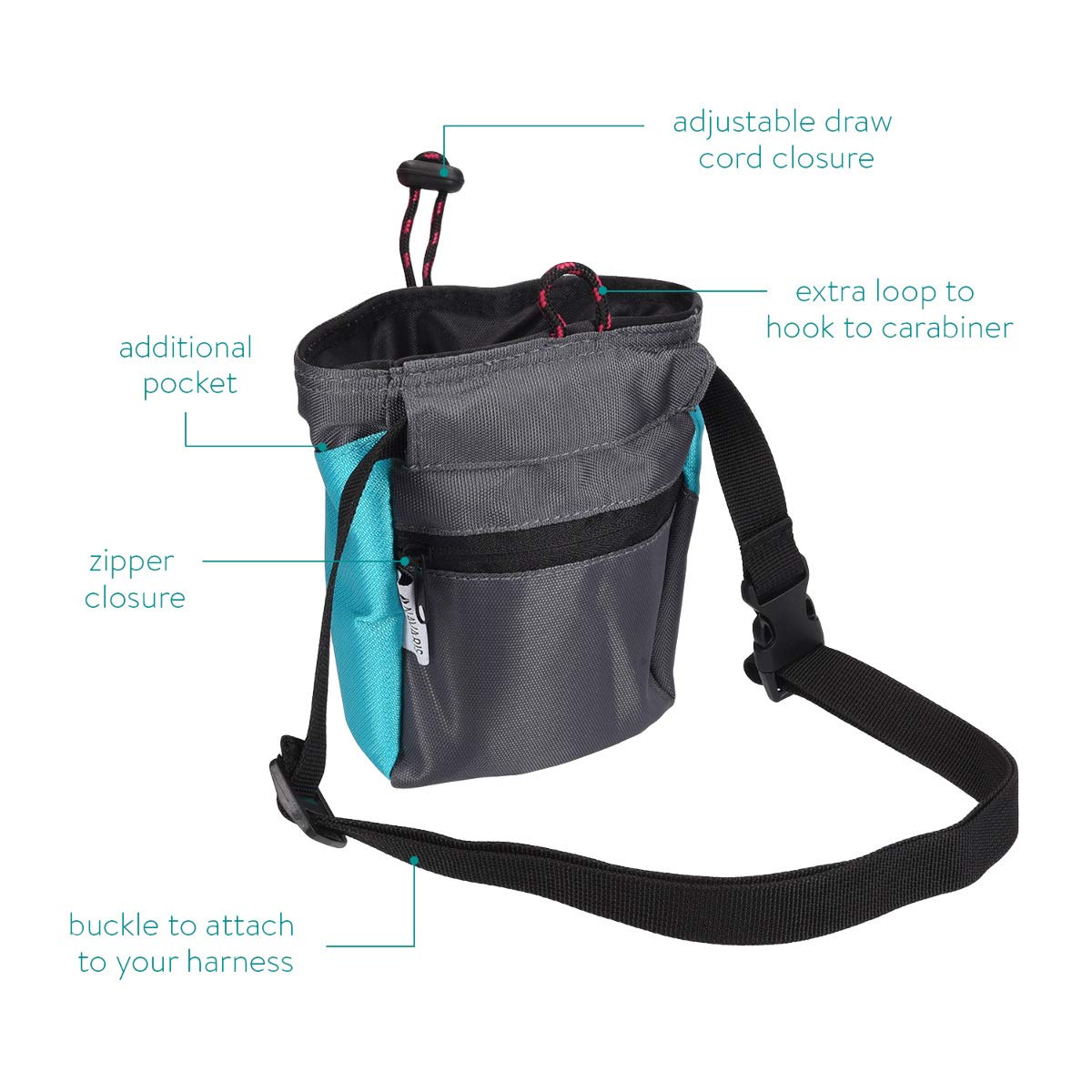 navaris-chalk-bag-bouldern-magnesiabeutel-grau-blau-mit-gurt image 6