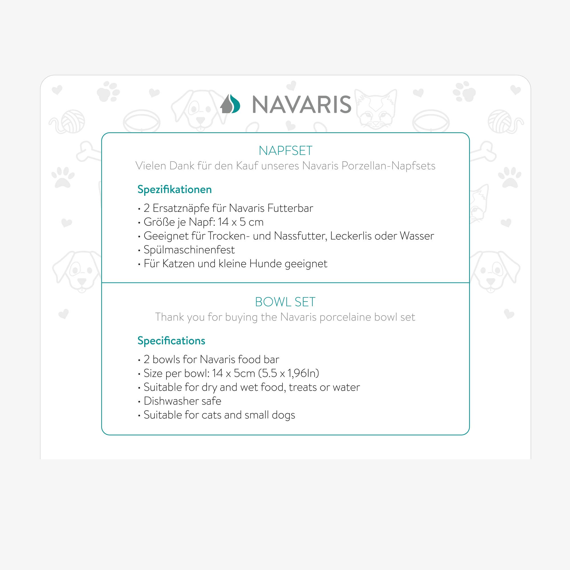 navaris-animals-futternapf-set-keramik-2x-360-ml-pfoten-print image 7