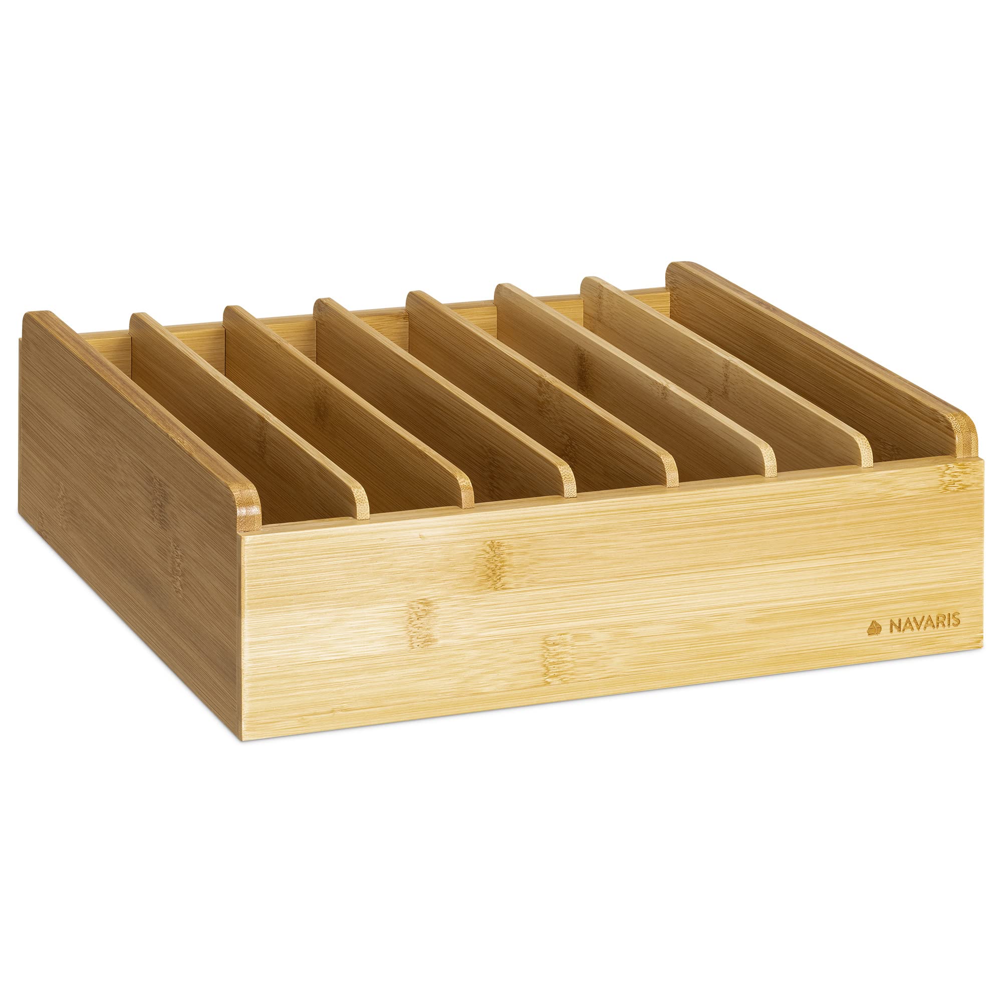 navaris-kitchen-deckelhalter-bambus-verstellbar-30x25cm image 1