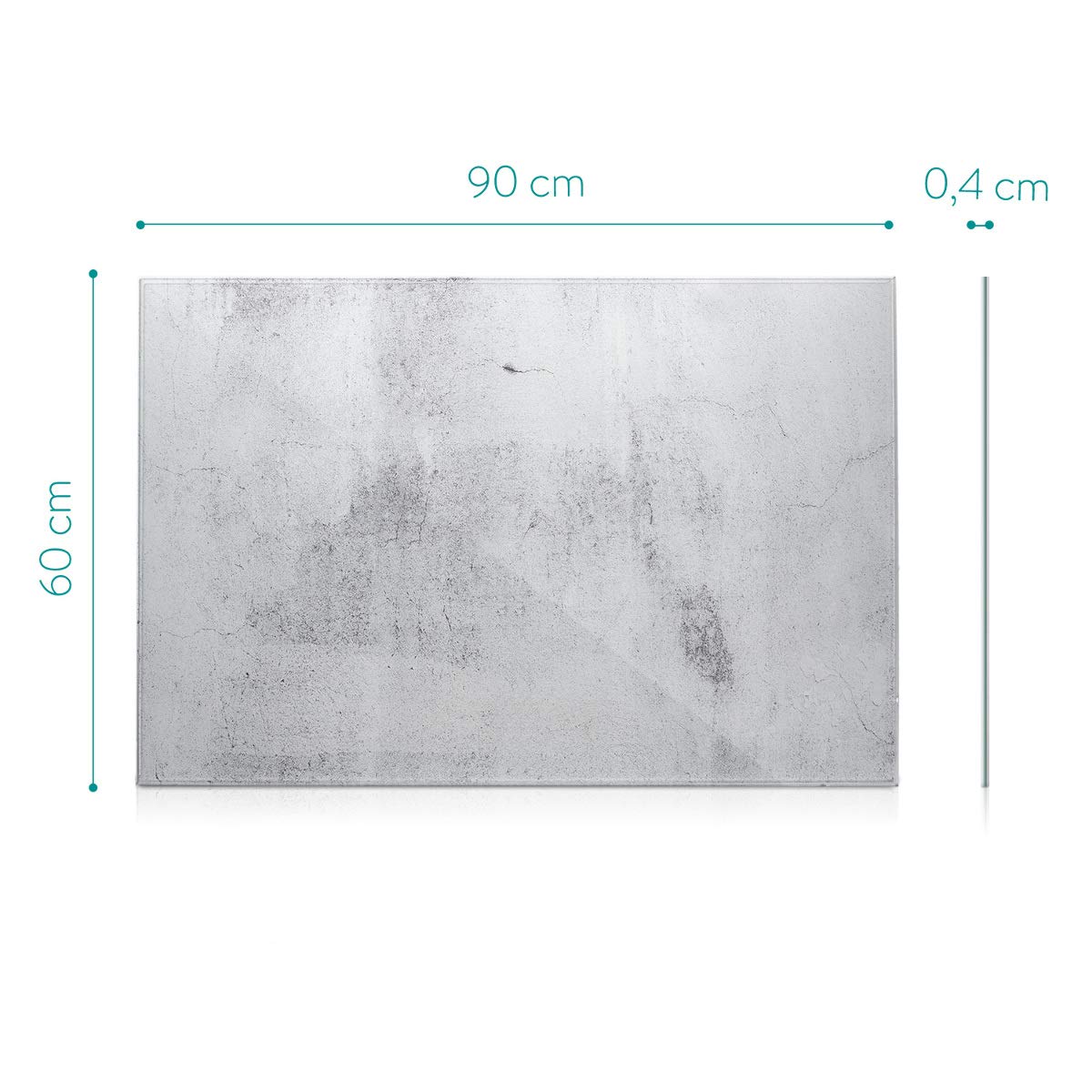 navaris-magnettafel-glas-90x60-cm-beton-optik-beschreibbar image 6