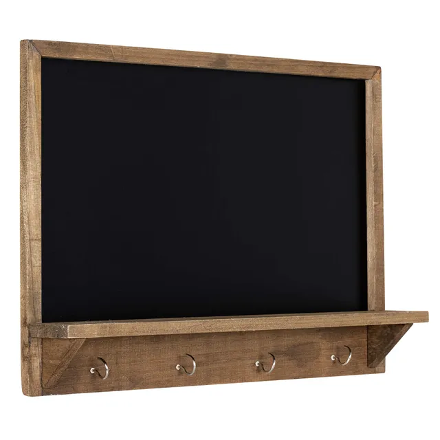 navaris-kreidetafel-mit-schl-sselbrett-und-briefablage-holz-inkl-kreide image 1