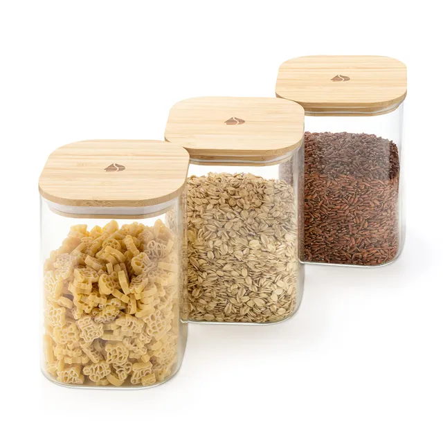 navaris-kitchen-vorratsgl-ser-mit-bambusdeckel-3x-1000-ml-luftdicht image 1