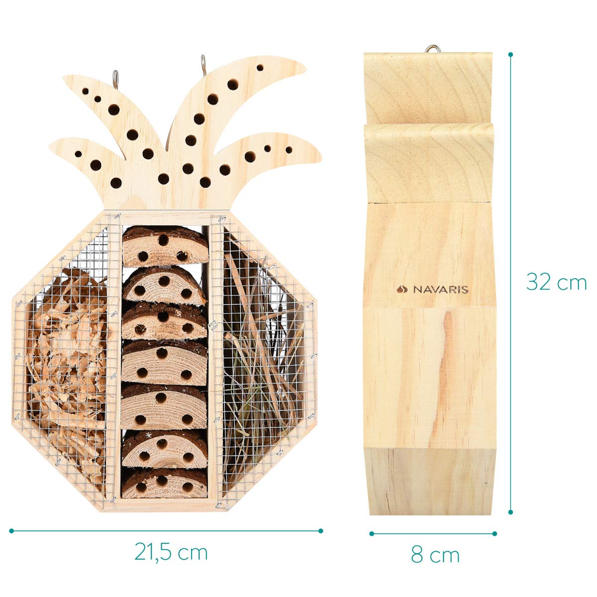 navaris-garden-insektenhotel-ananas-holz-21-5x32x8cm image 3