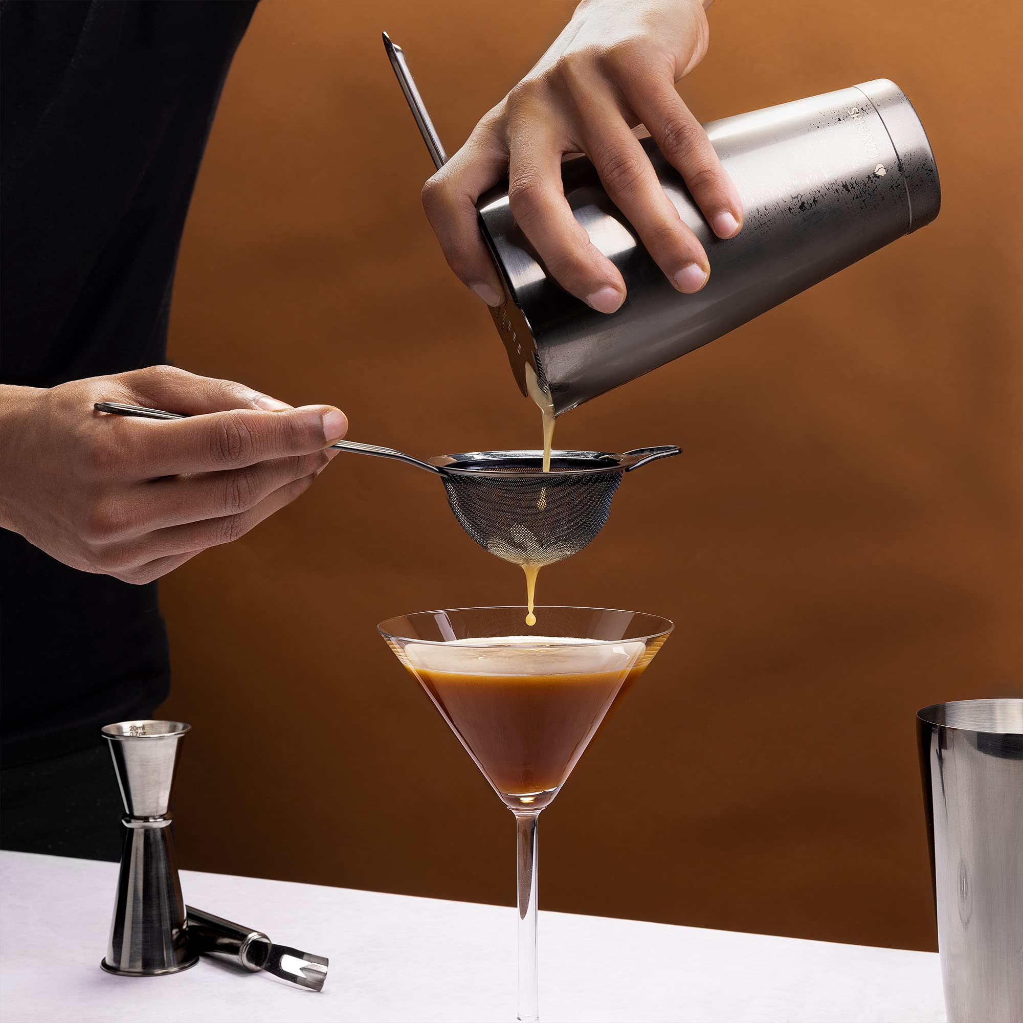 navaris-cocktailset-11-teilig-shaker-edelstahl-dunkelgrau image 3