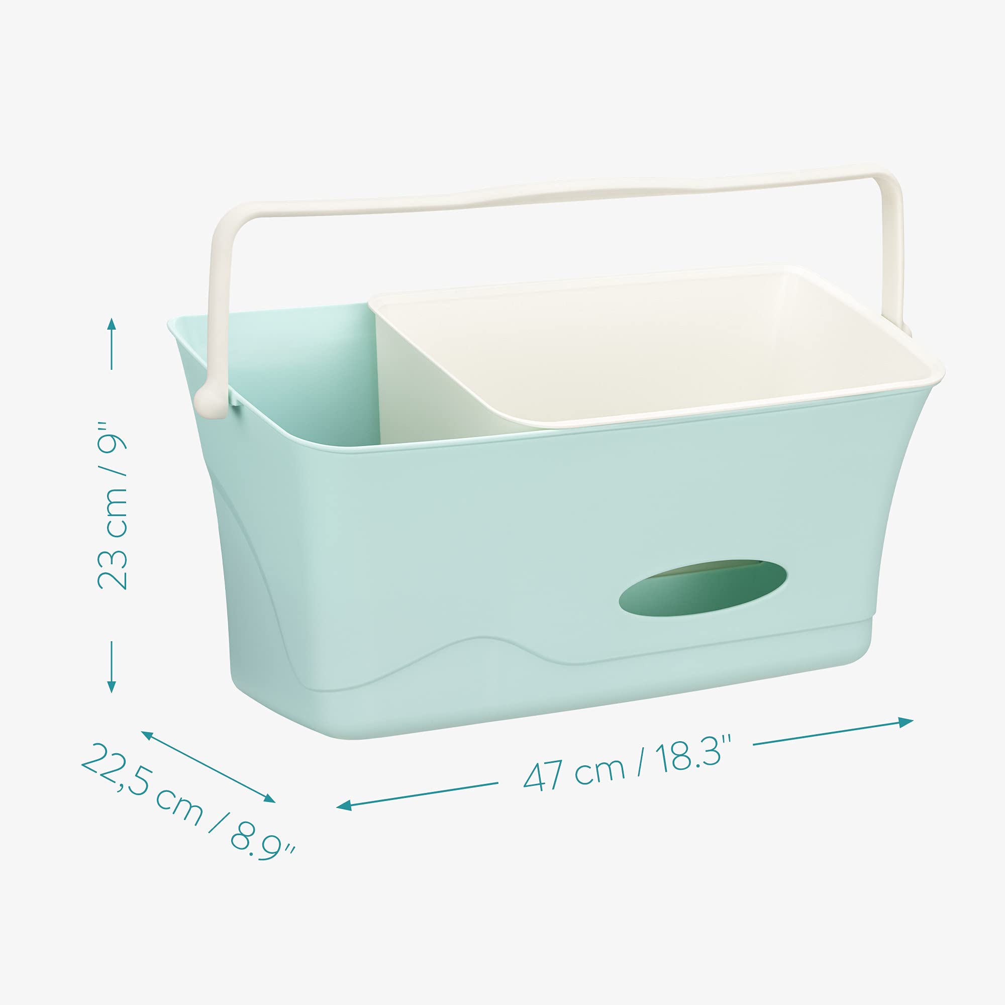 navaris-children-wickeltisch-organizer-mintgr-n-einh-ngbar image 6