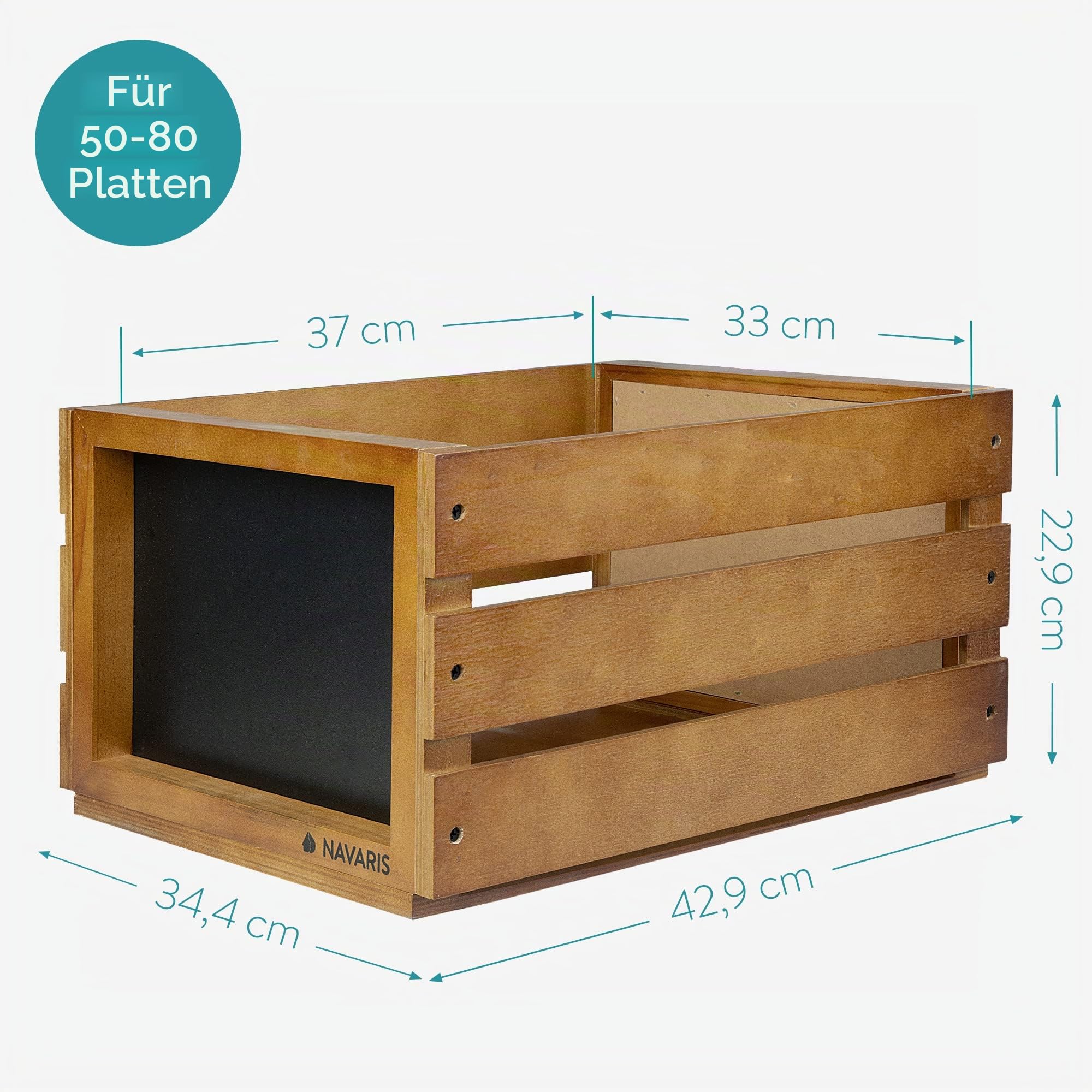 navaris-schallplattenkiste-holz-f-r-80-lps-braun-kreidetafel image 6