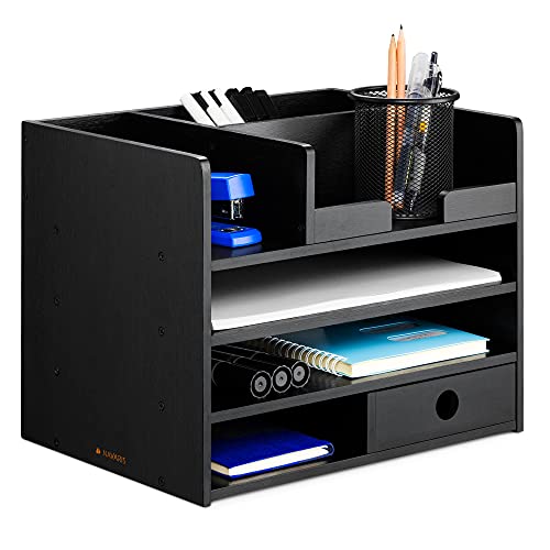 navaris-office-schreibtisch-organizer-bambus-33x24x26-cm image 6