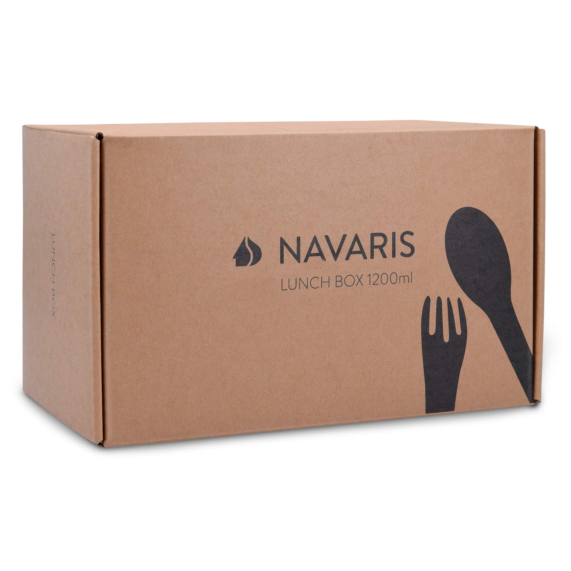navaris-bento-box-lunchbox-mit-besteck-schwarz-2x-1200ml-luftdicht image 7