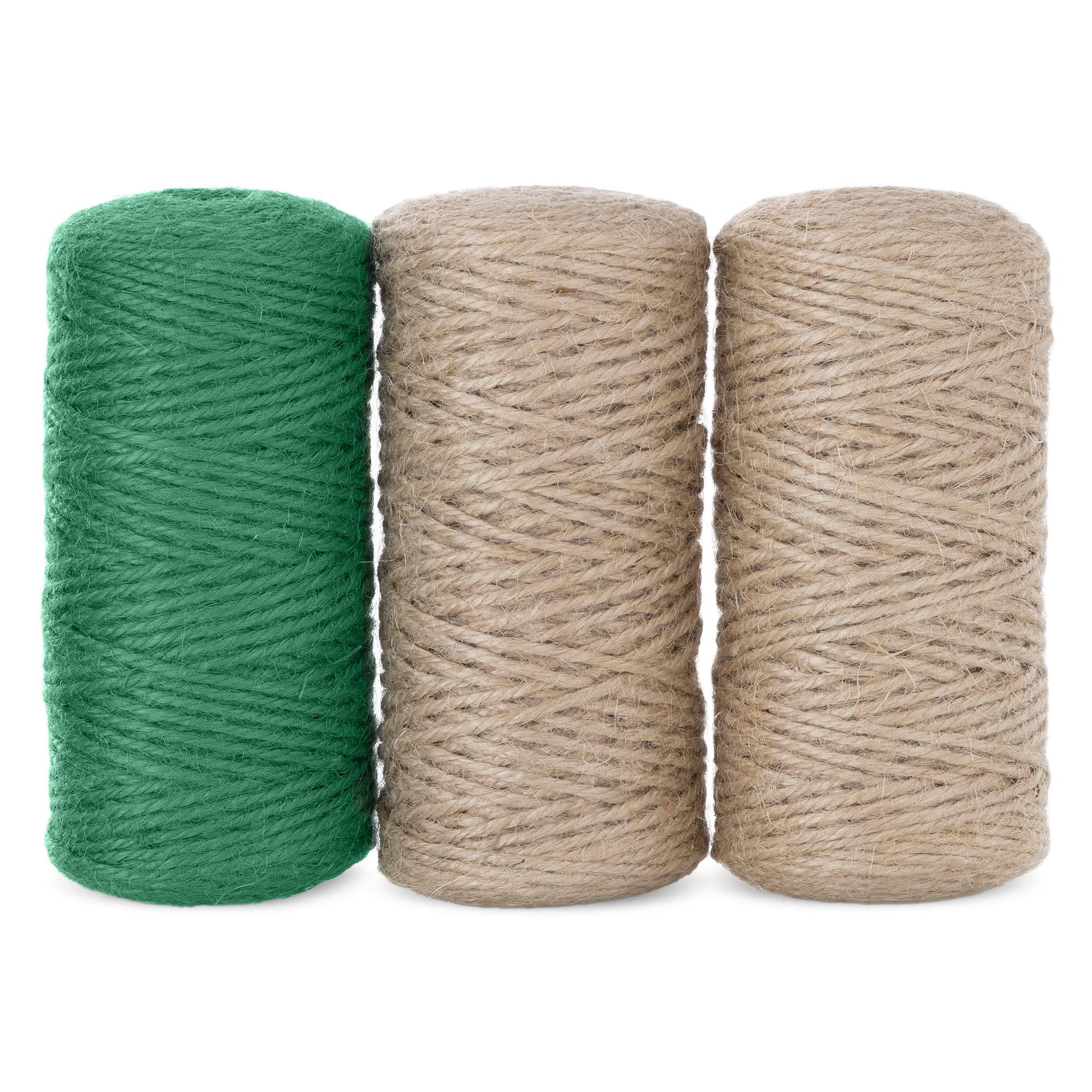 navaris-jute-garn-3er-set-bastelschnur-naturell-gr-n-100m image 6