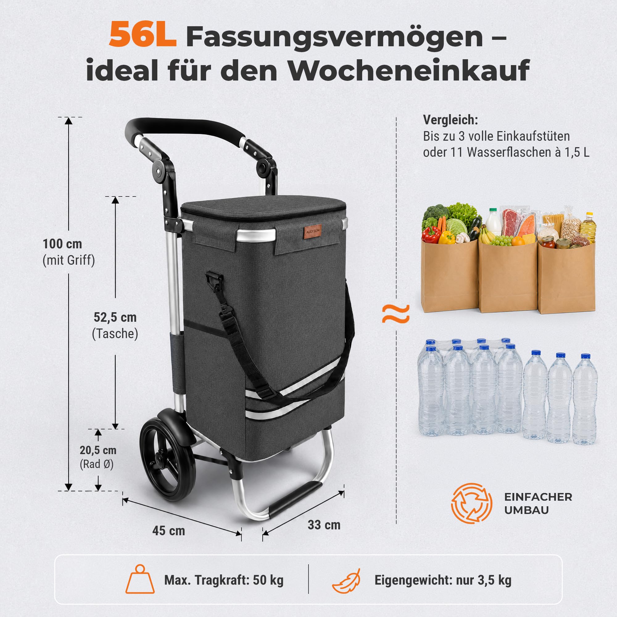 allyson-shopping-trolley-einkaufstrolley-grau-56l-klappbar image 7