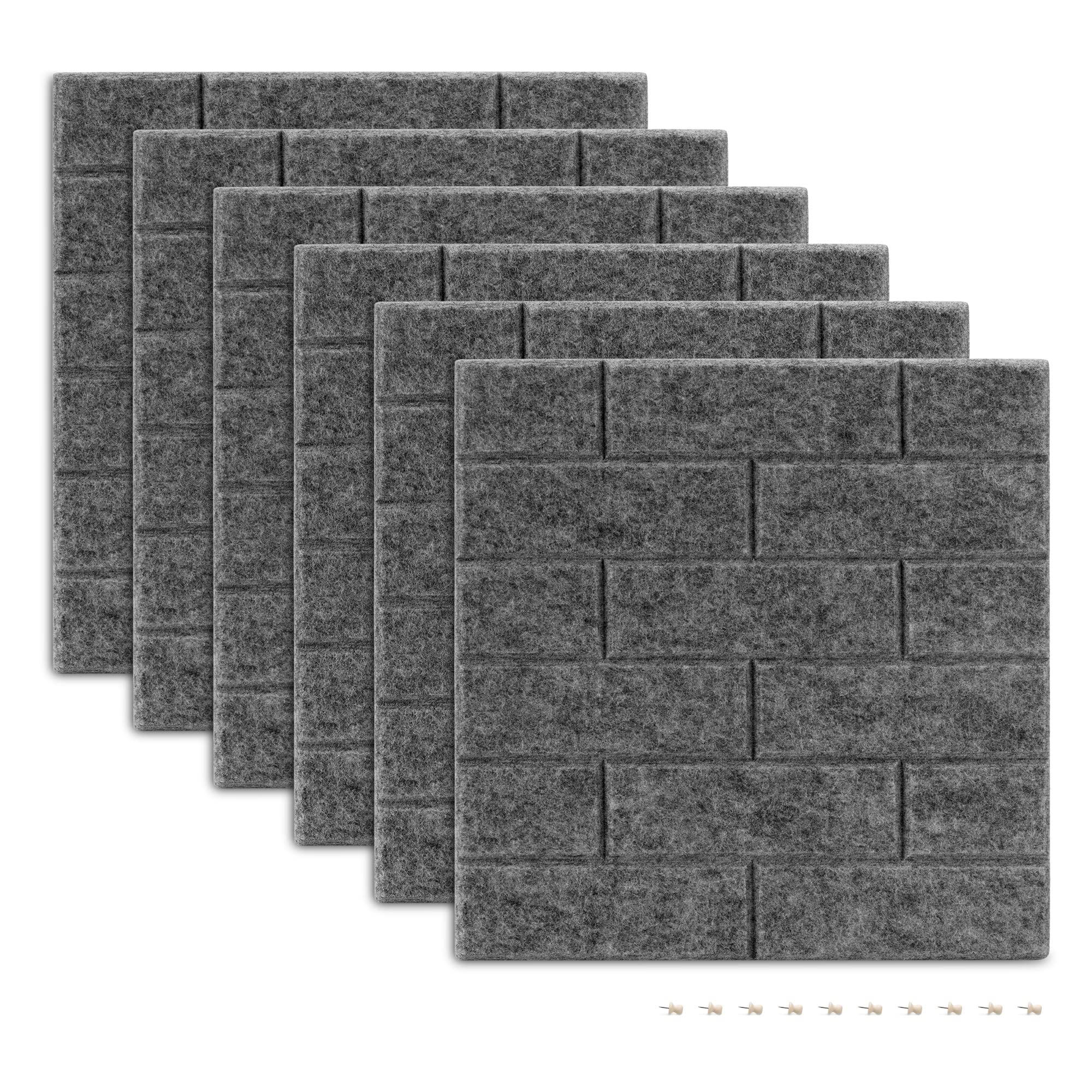 navaris-filz-memoboards-6er-set-30x30-cm-dunkelgrau image 1