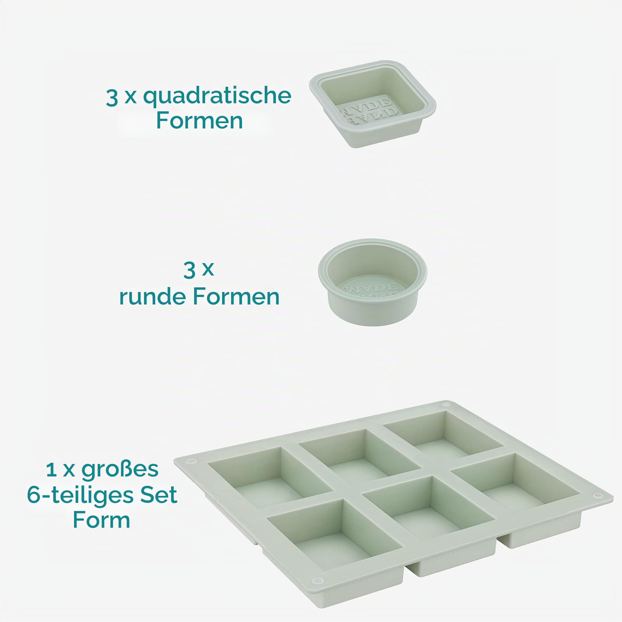 navaris-seifenformen-set-silikon-12-tlg-mintgr-n-eckig-rund image 6