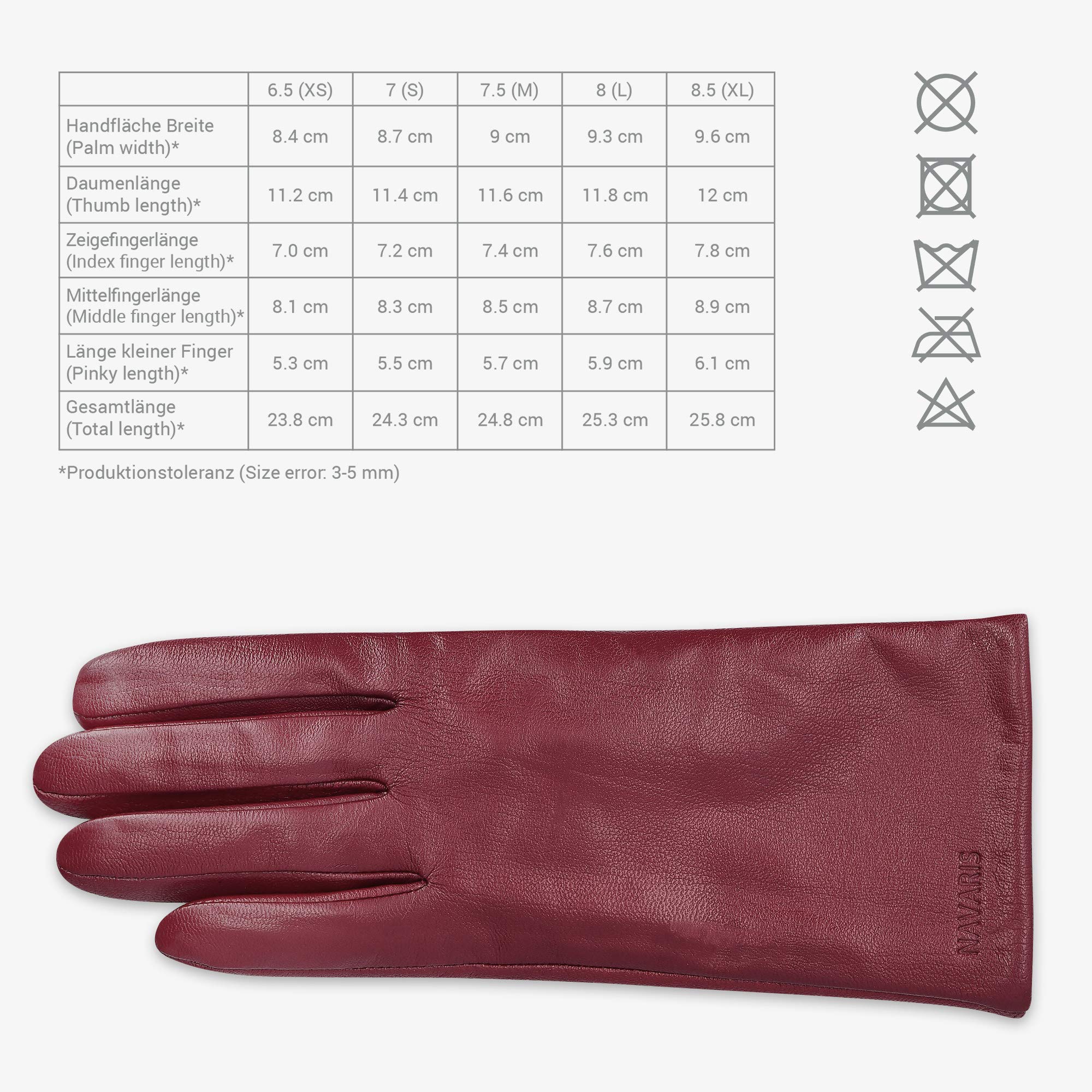 navaris-touchscreen-lederhandschuhe-damen-lammleder-schwarz-m image 6