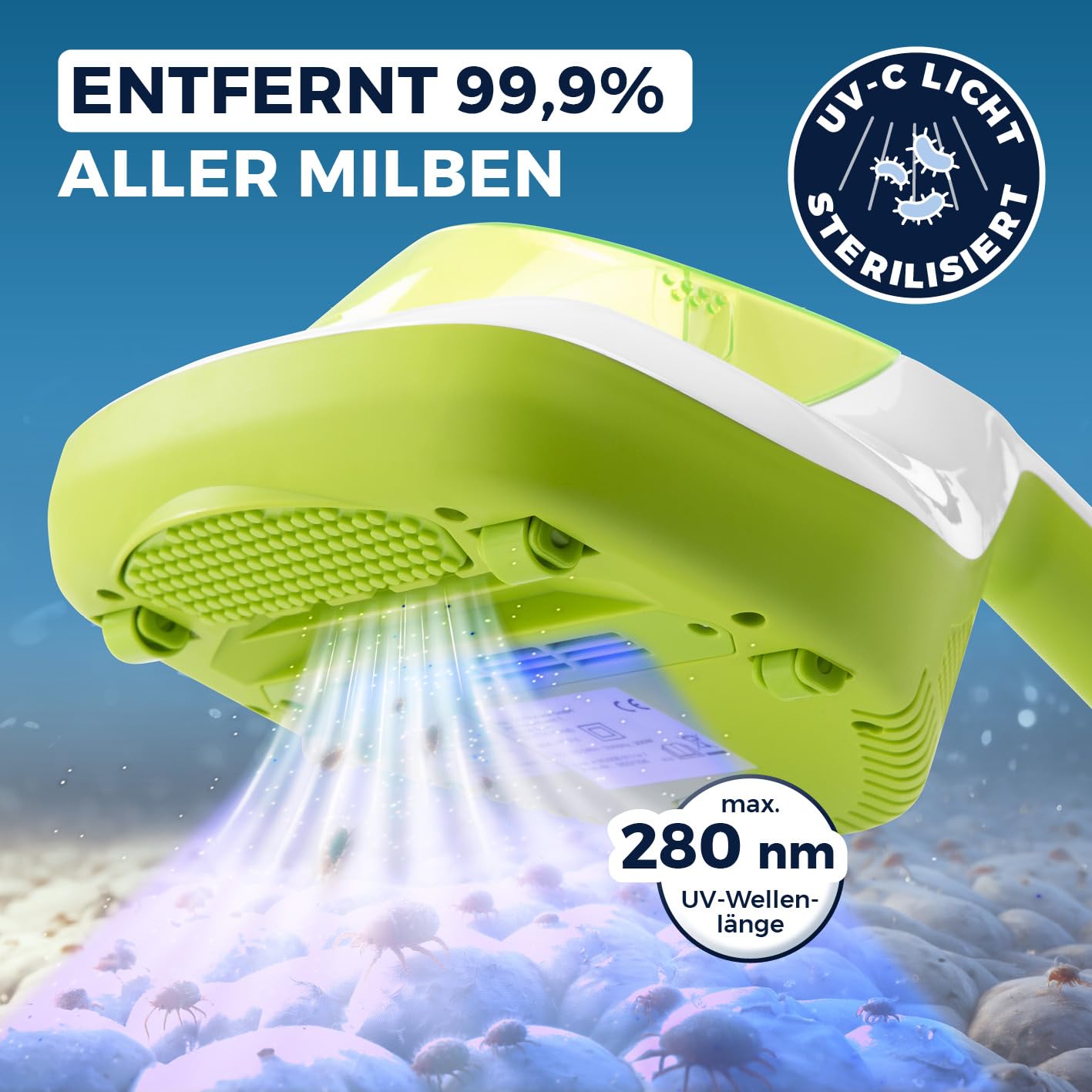 cleanmaxx-milbensauger-mite-clean-milben-gr-n-uv-c-licht image 2
