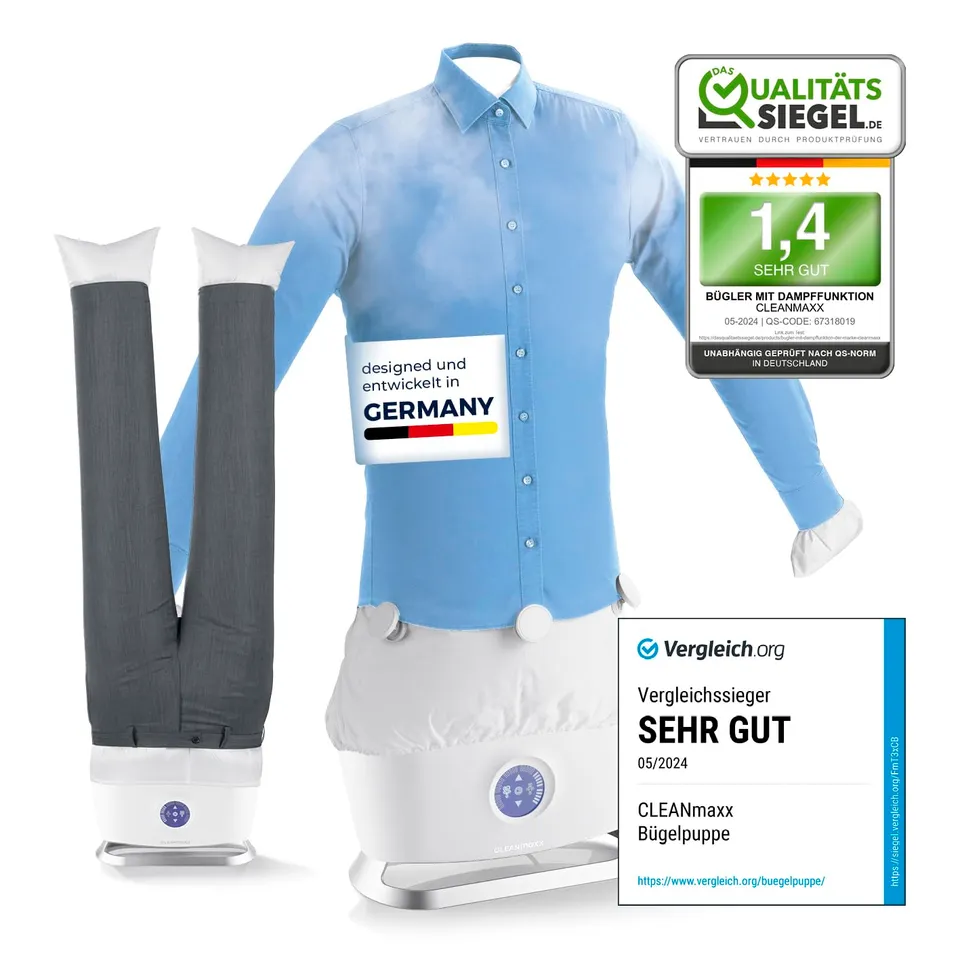 cleanmaxx-hemdenb-gler-wei-mit-hosenaufsatz-dampfb-gler-1800w image 1