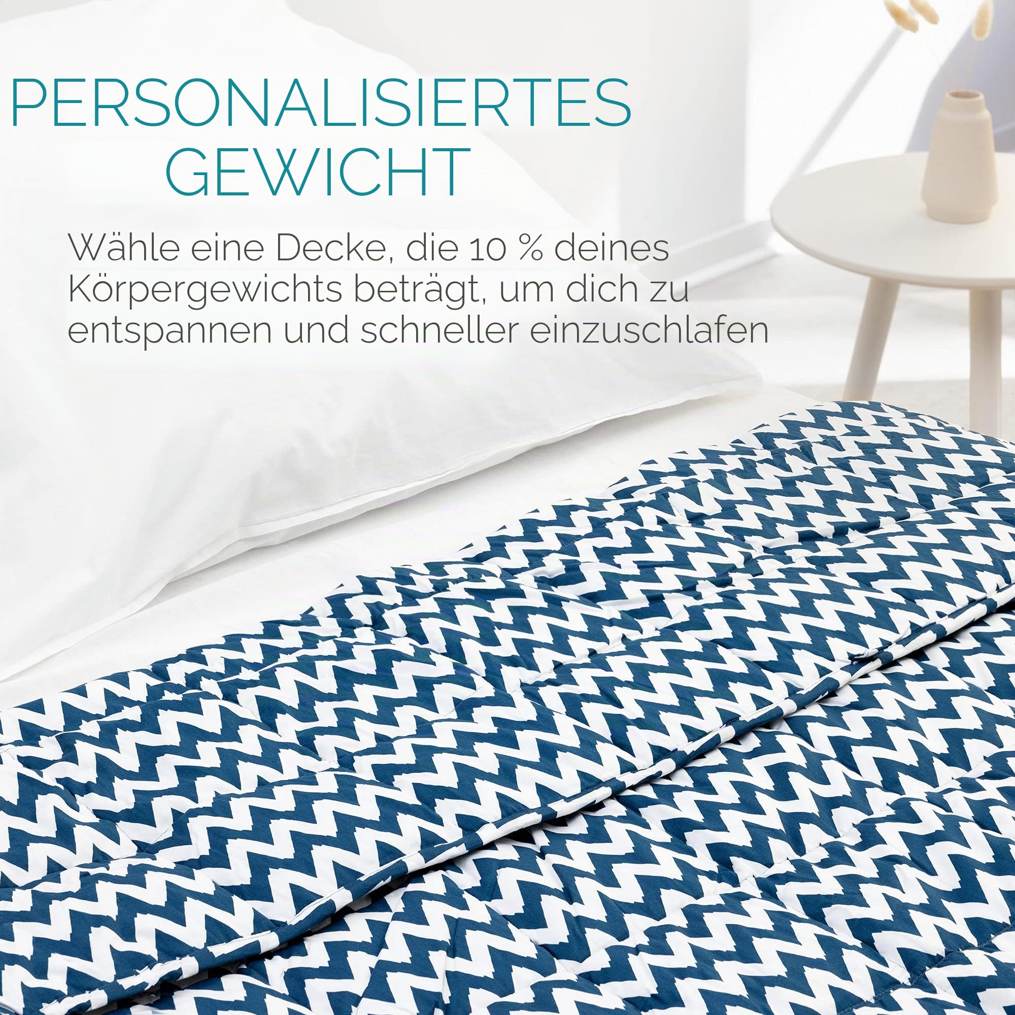 navaris-living-gewichtsdecke-135x200-4-8-kg-zickzack-baumwolle image 5