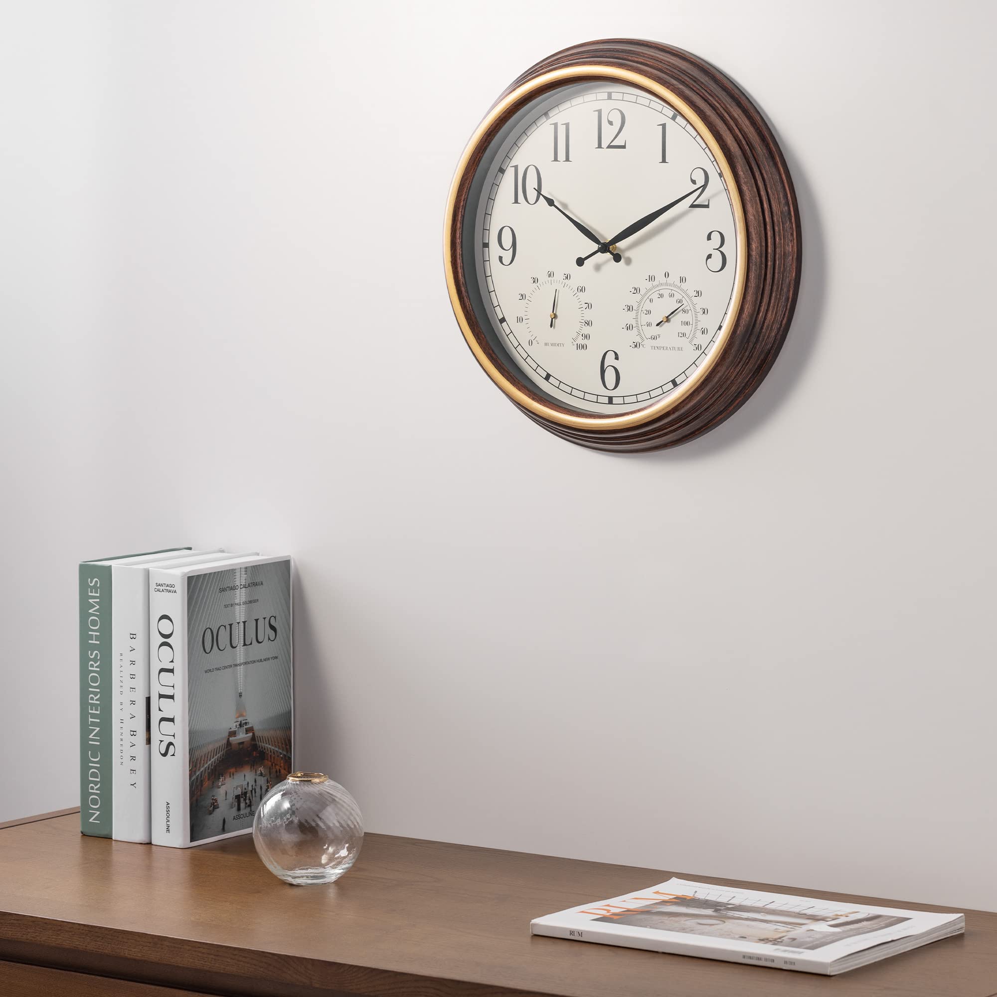 navaris-outdoor-wanduhr-analog-38-1cm-thermometer-hygrometer image 4