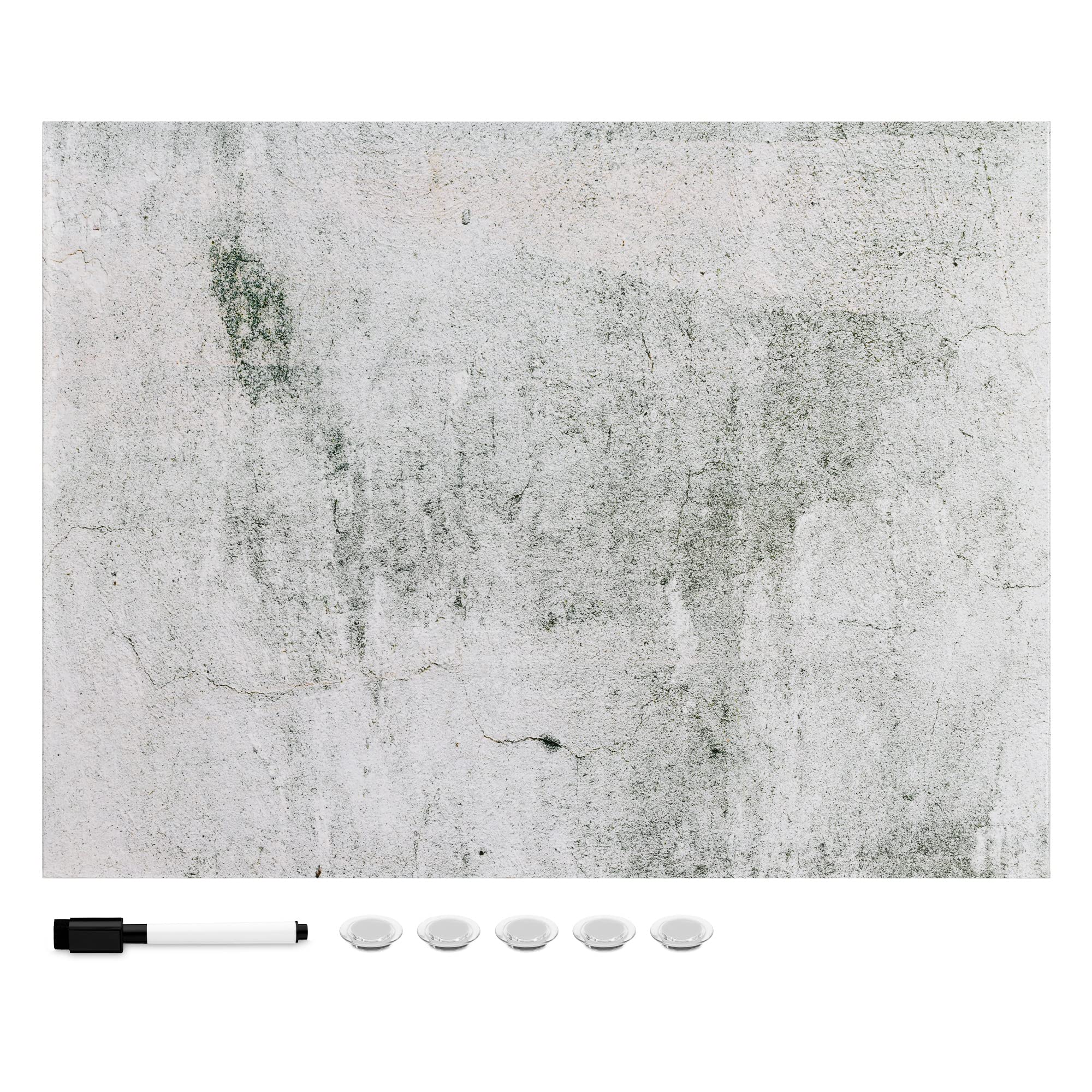 navaris-magnettafel-memoboard-33x43cm-betonwand-abwischbar image 1