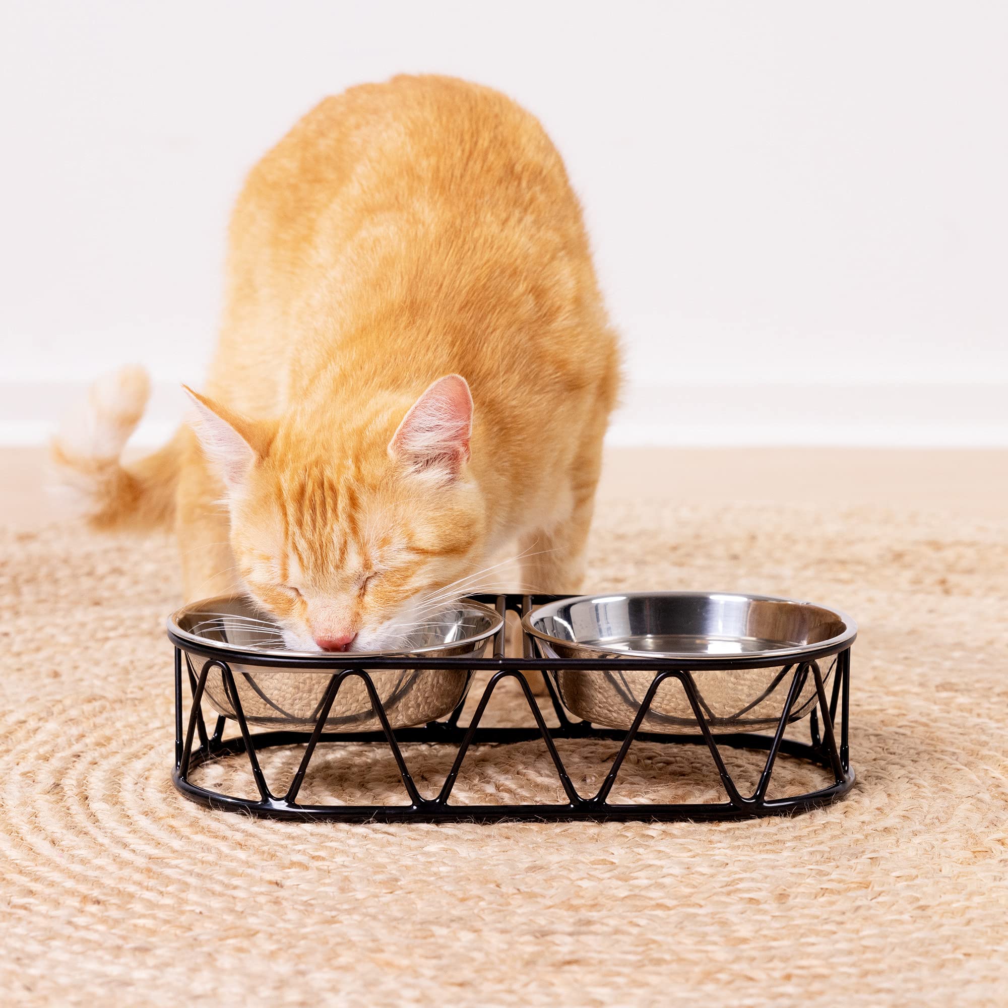 navaris-futternapf-katze-2x-edelstahl-mit-halterung-futterstation image 6